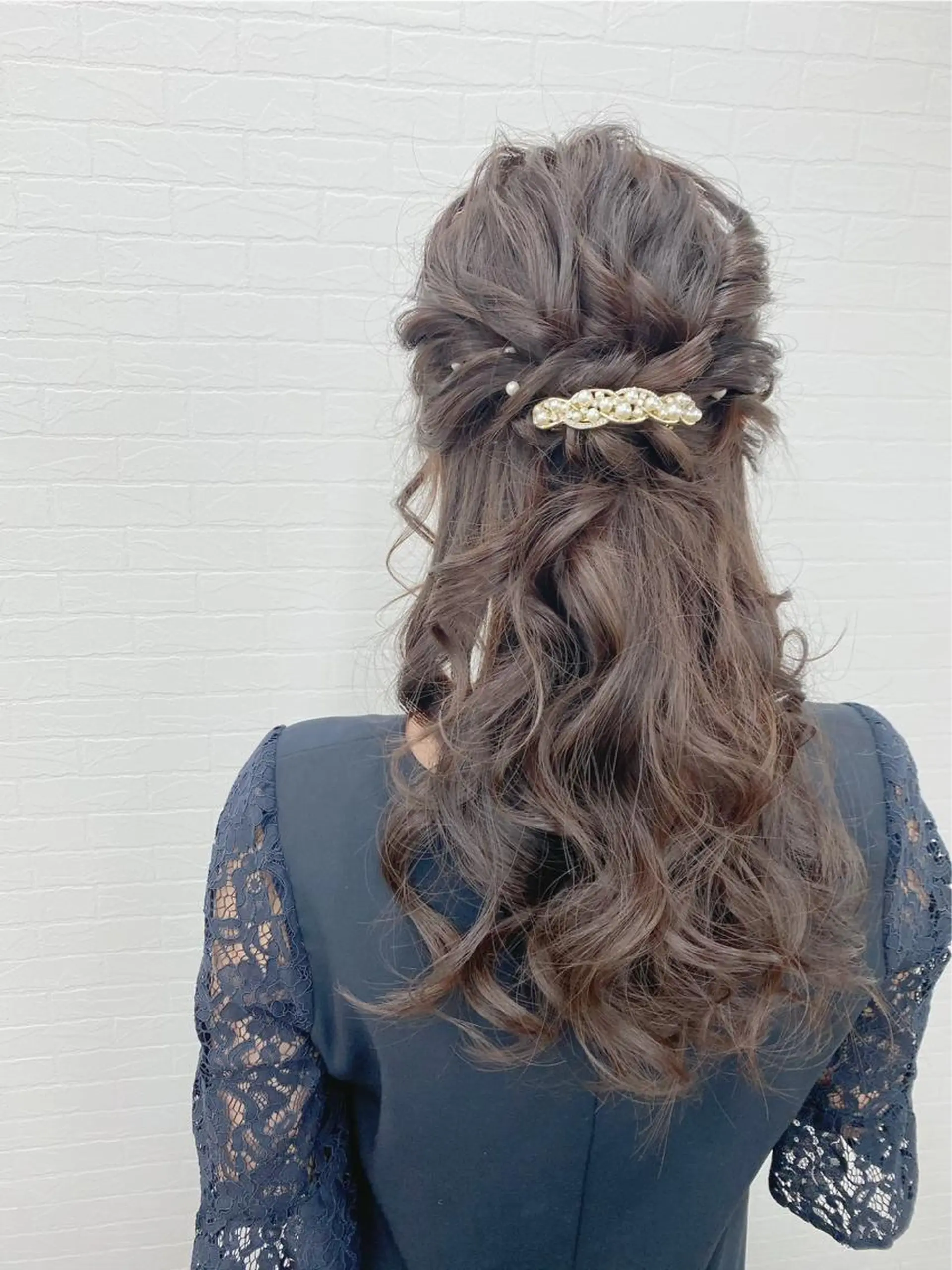 ロング ヘアアレンジ ハーフアップ ヘアセット GRANLUSSO 〜グランルッソ駅前店所属・木口 嘉美のヘアスタイル