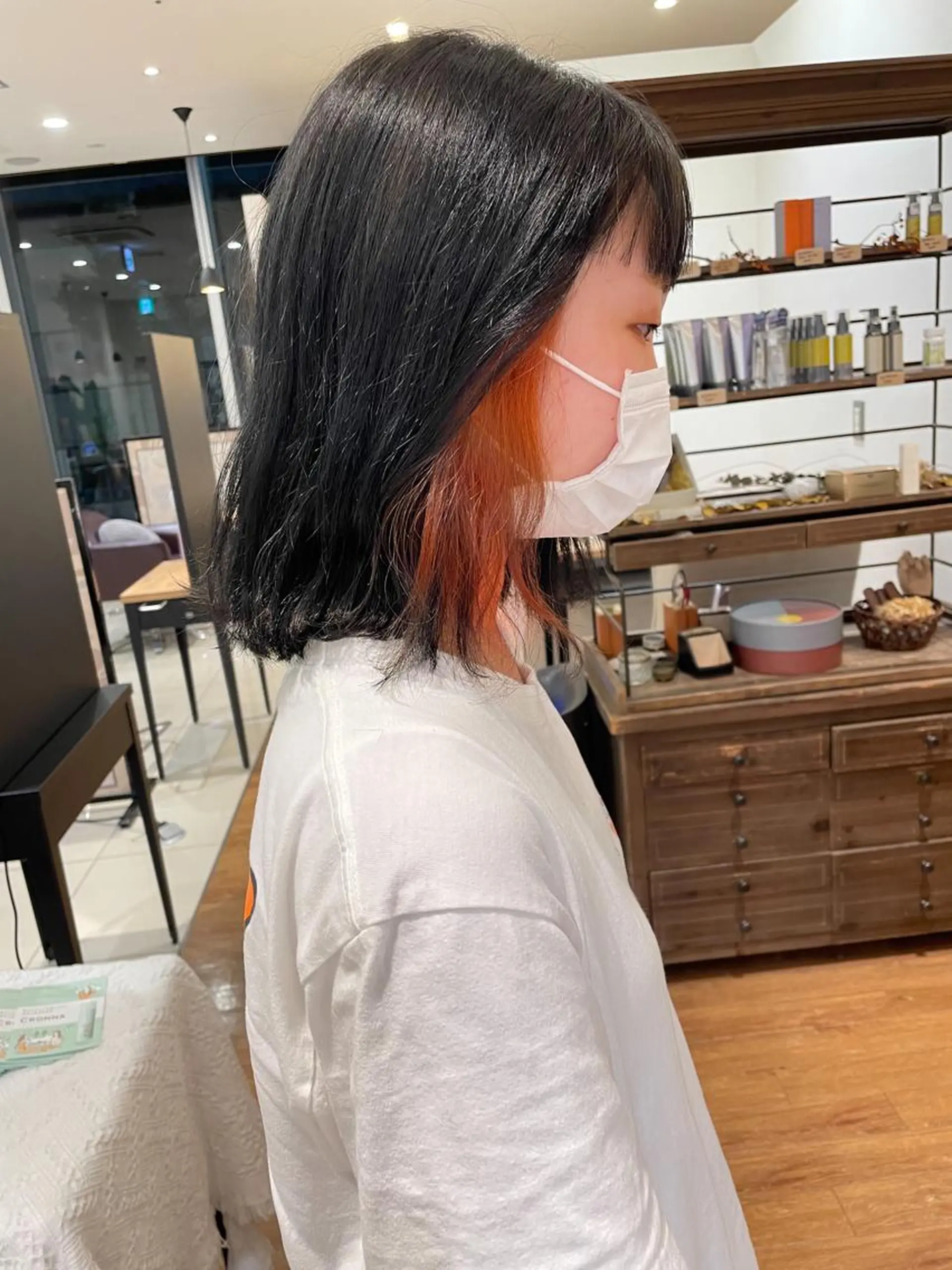 ショート カラー カシス オレンジ ヘアカラー 髪質改善/ブリーチ 田代 龍我のヘアスタイル