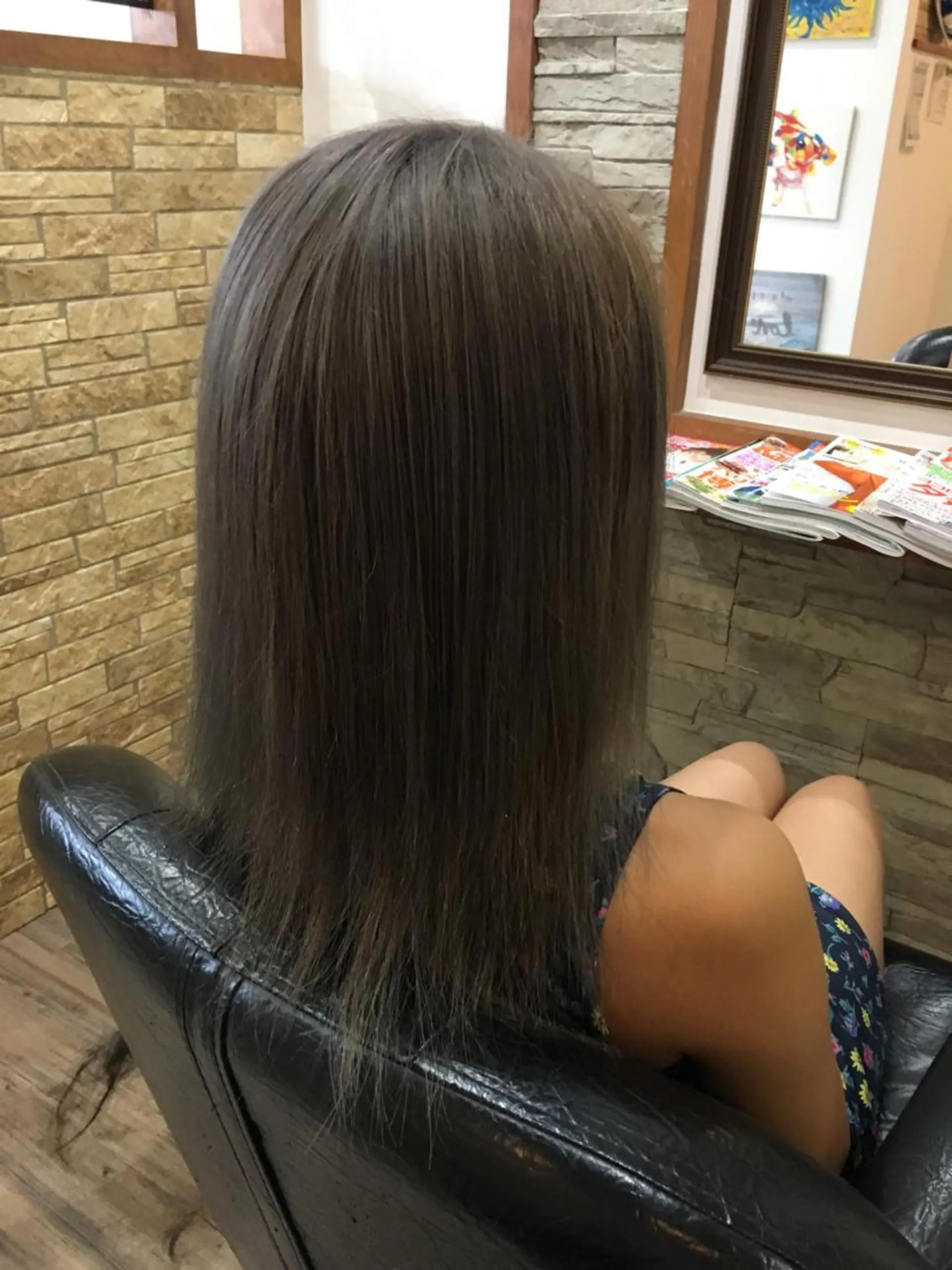 セミロング パープルカラー ヘアカラー hair salon el soluz所属・山岡 秀規のヘアスタイル