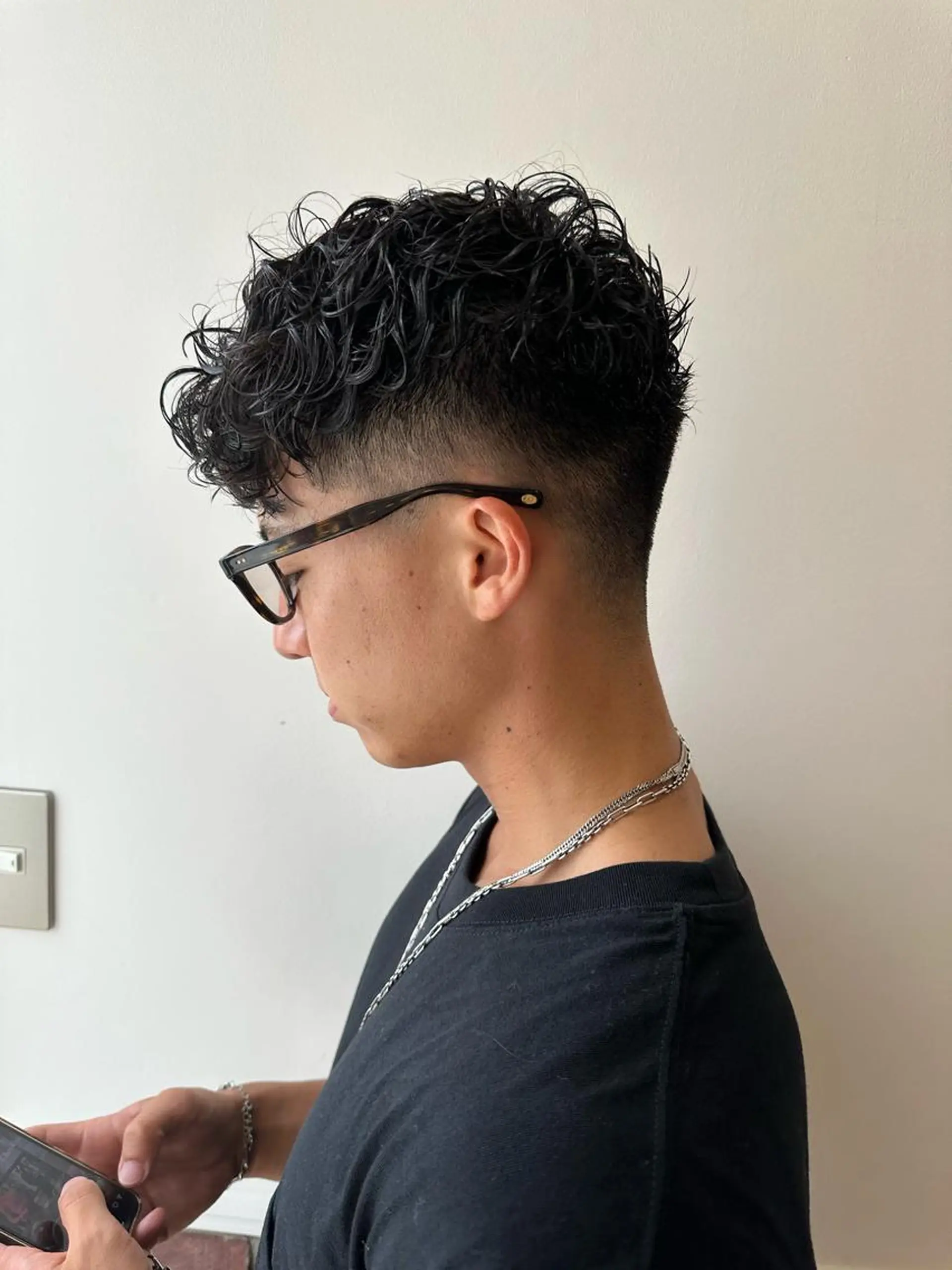 パーマ メンズ カット パーマ 増渕 駿介のヘアスタイル