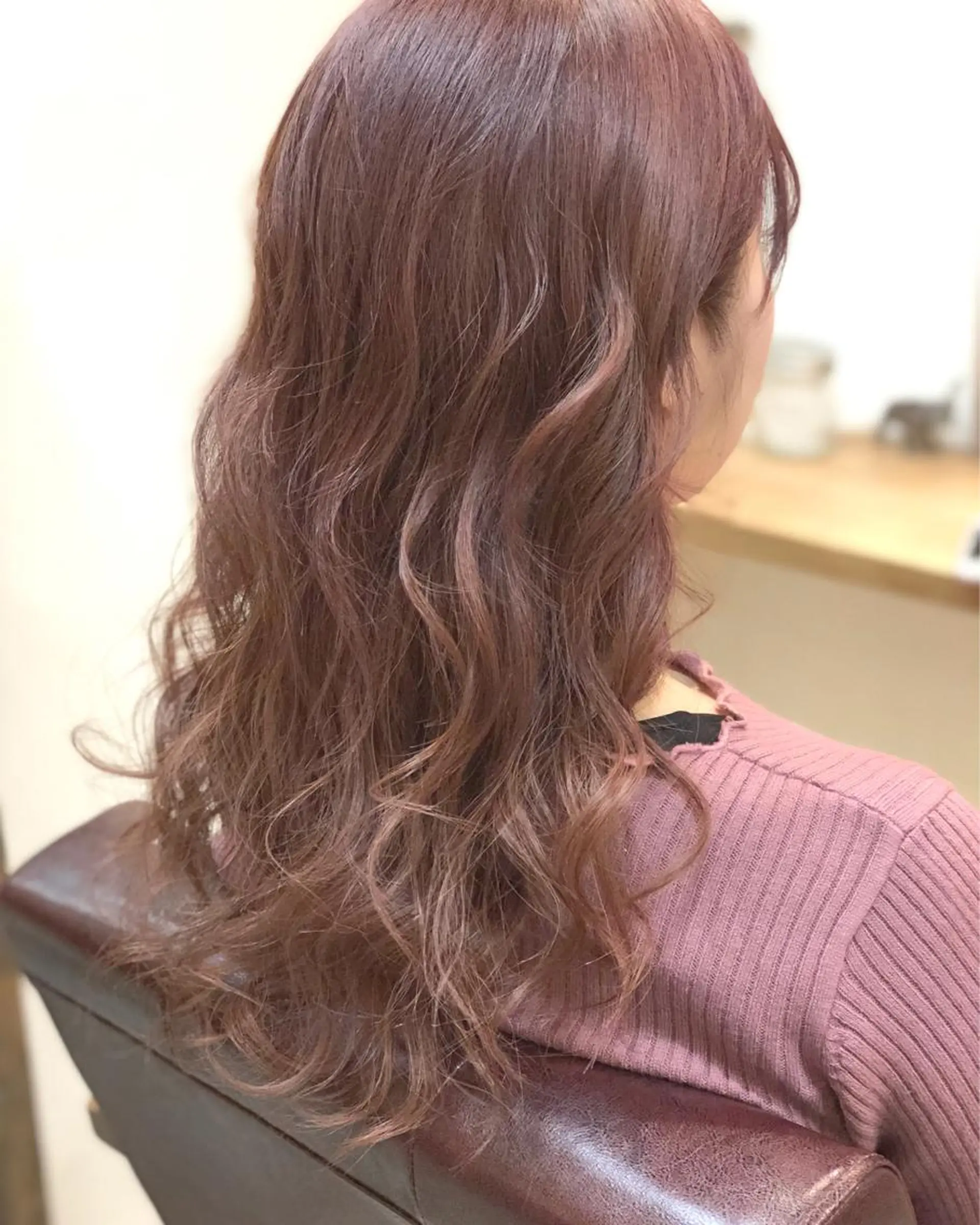 セミロング カラー ベージュカラー ブリーチ イルミナカラー ピンクカラー ピンクベージュ hair salon Ranun髪質改善のヘアスタイル