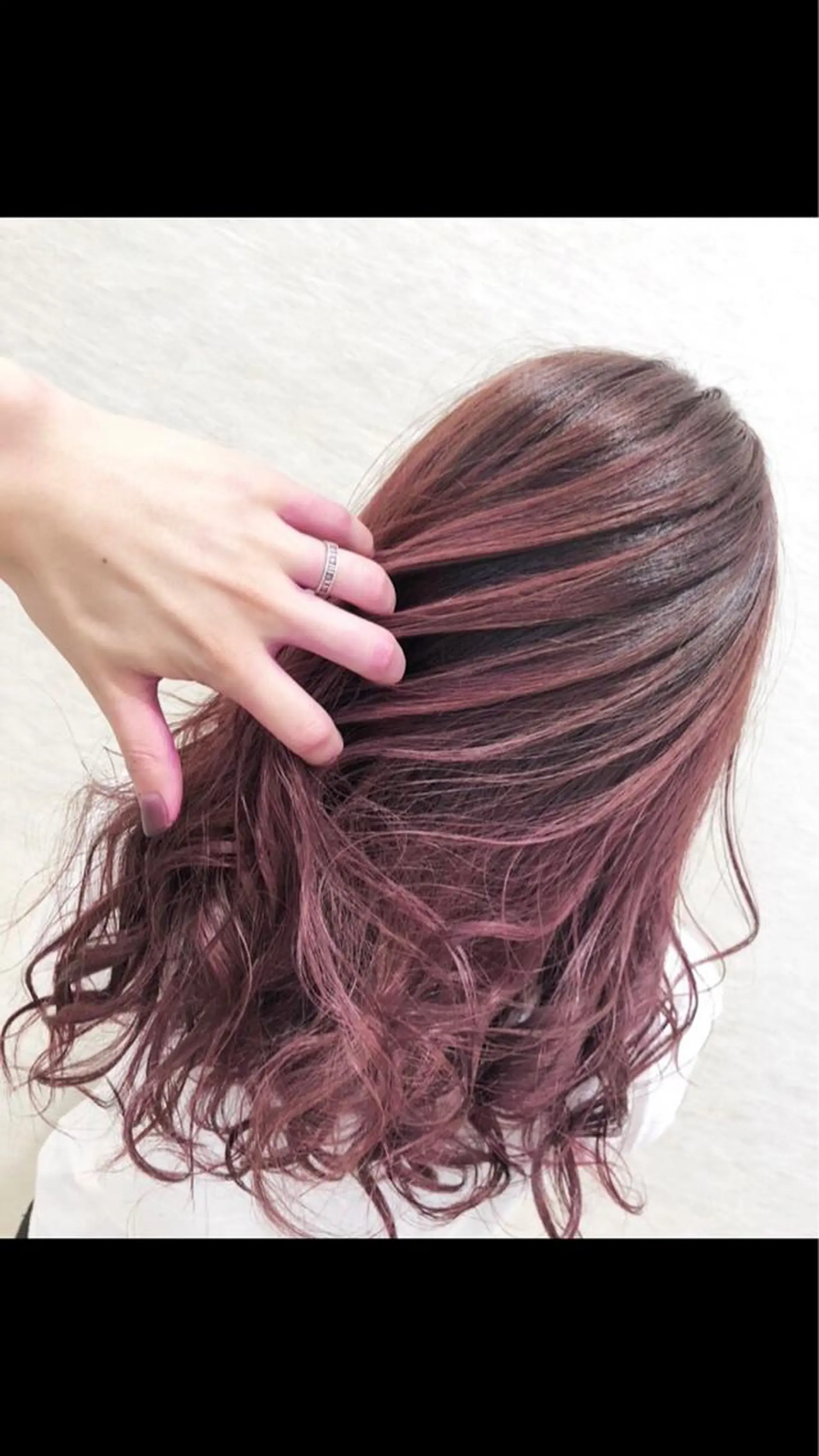 ロング カラー バレイヤージュ ピンクカラー レイヤーカット 韓国レイヤー/髪質 改善/縮毛🤍吉田のヘアスタイル