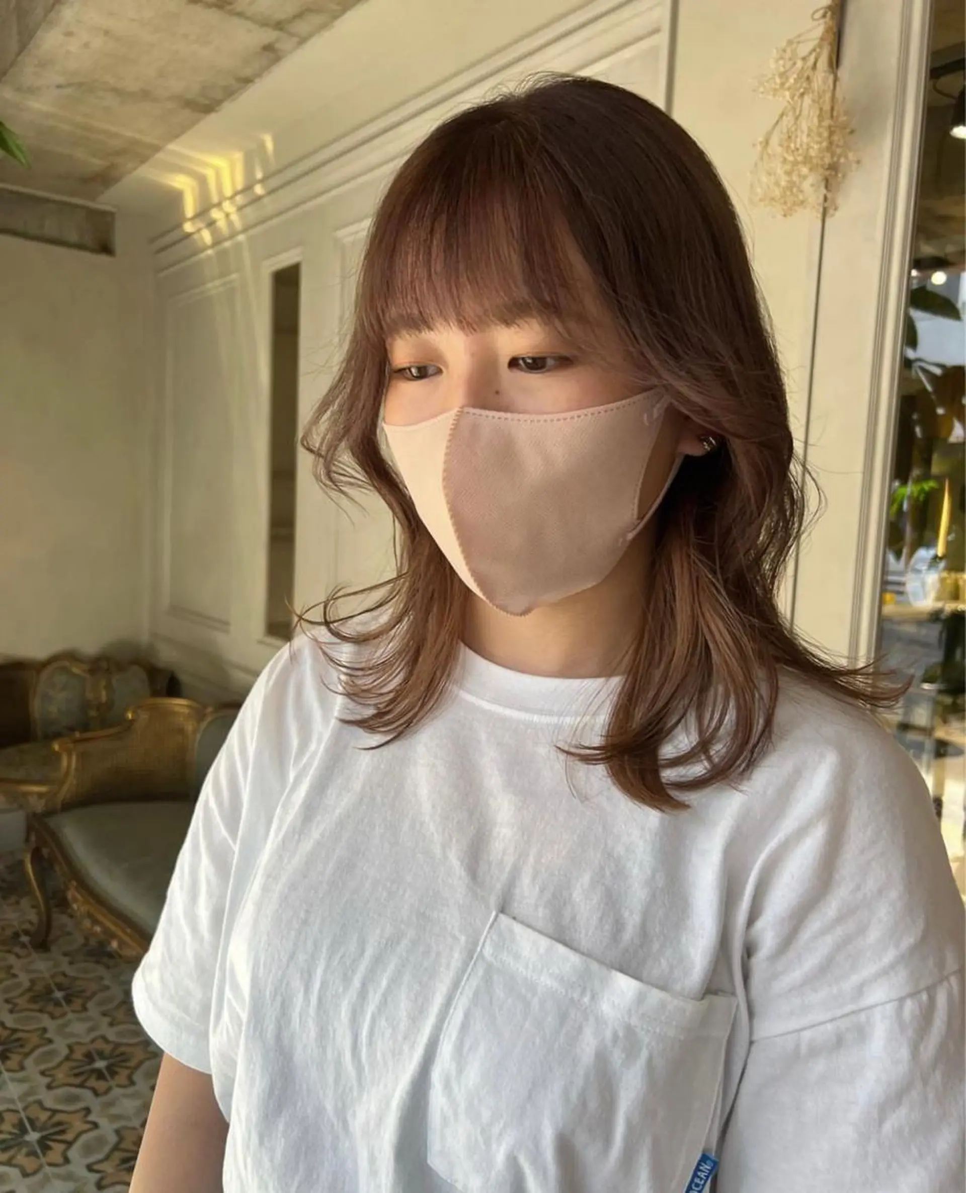 ミディアム ヘアカラー 梅原 大和のヘアスタイル