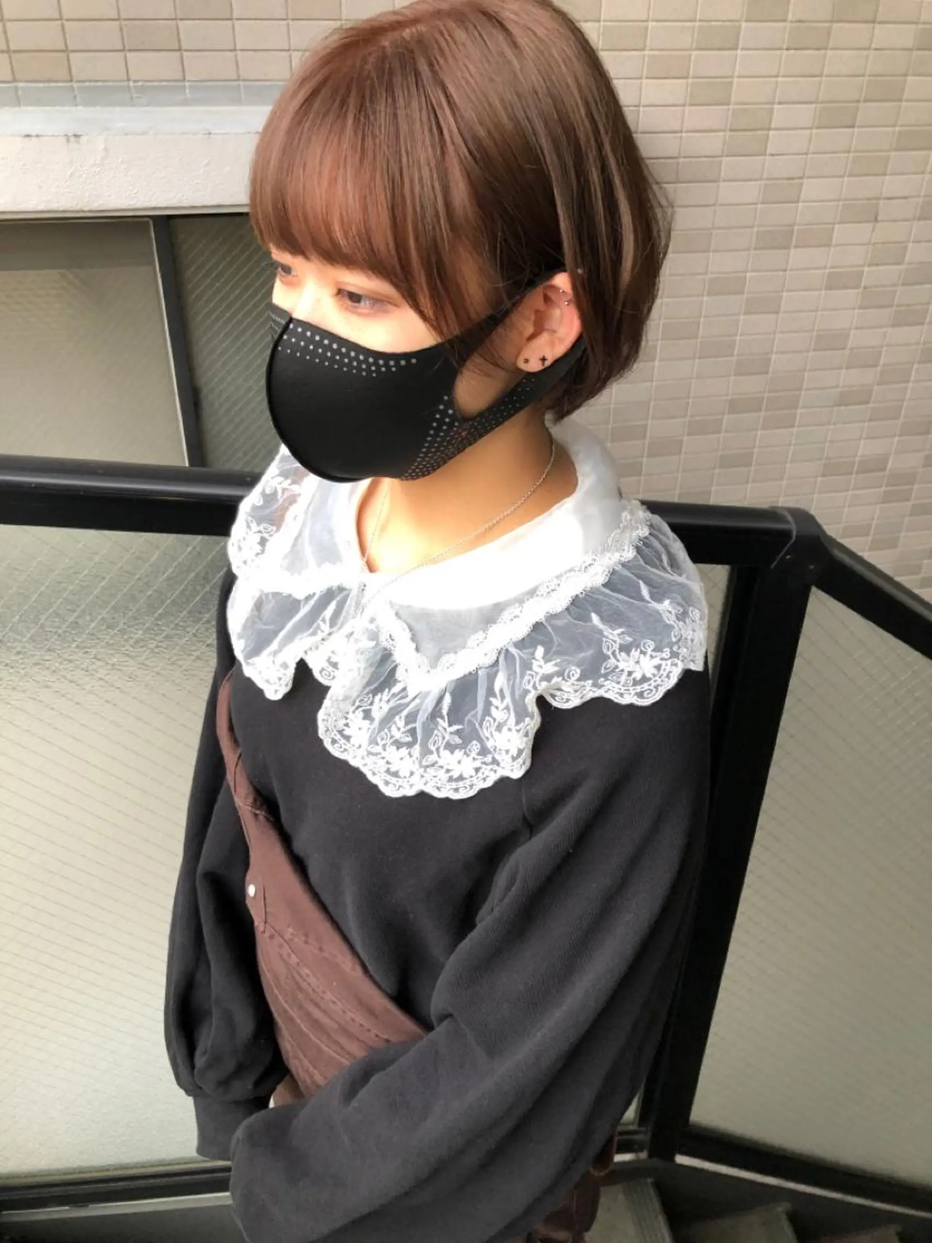 ショート カラー ショートボブ ブリーチ ブラウンカラー モカブラウン ボブ カラーパティシエ facce🌼ikoのヘアスタイル