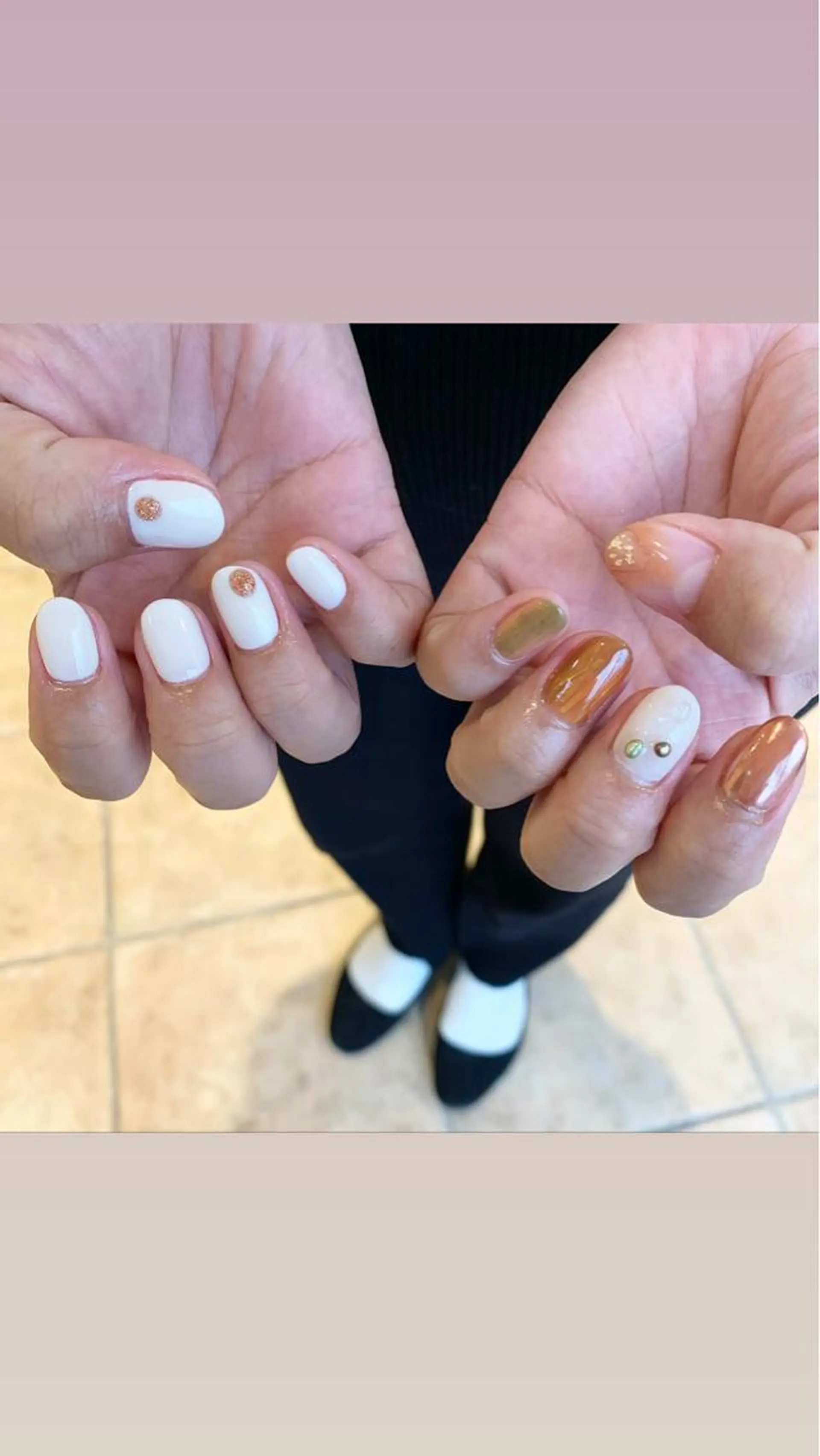 ネイル ニュアンスネイル ハンドネイル 佐藤 穂乃香のネイルデザイン