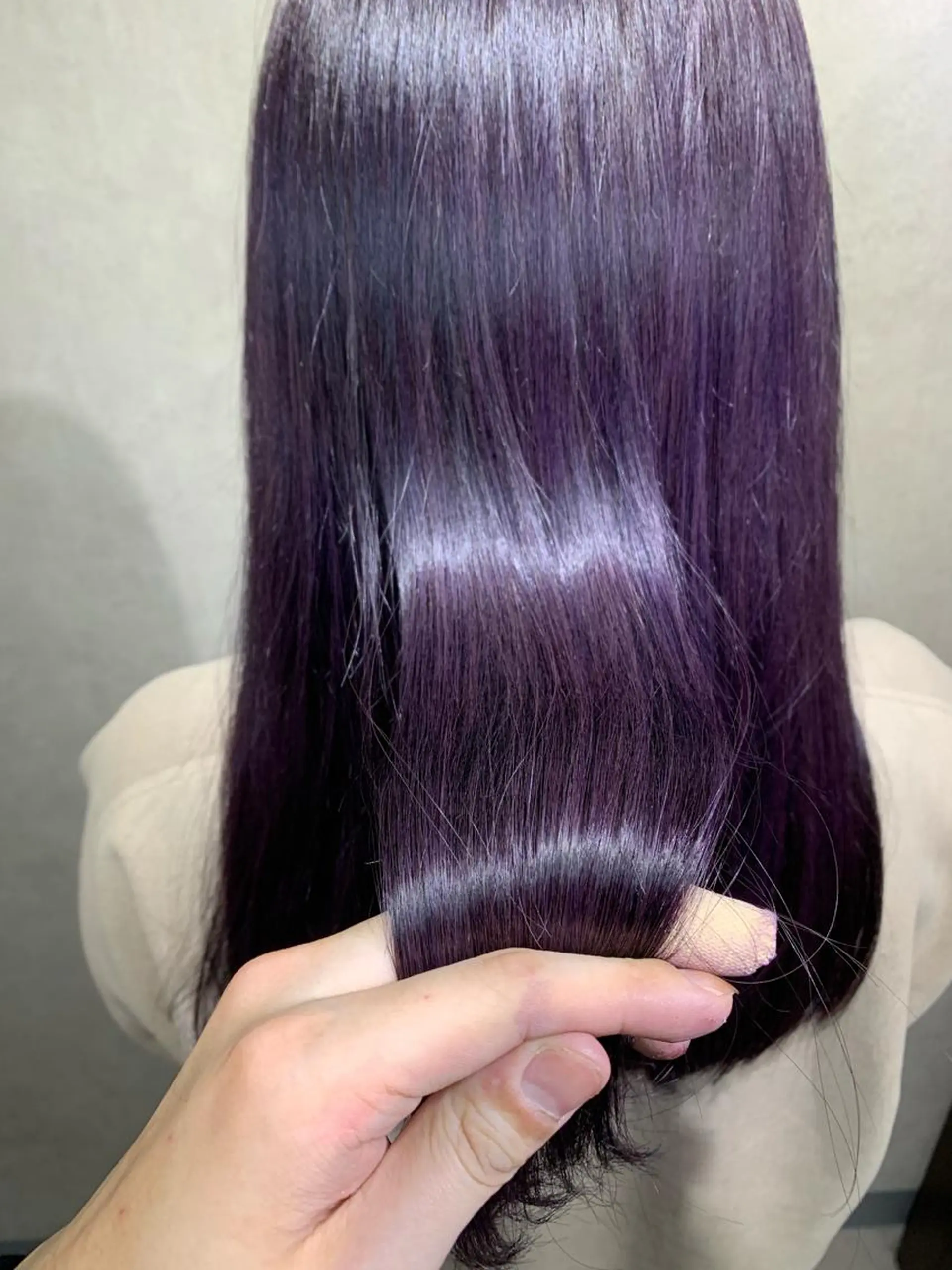 セミロング カラー バイオレットカラー 髪質改善＊韓国ヘア＊ レイヤー＊IBUKIのヘアスタイル