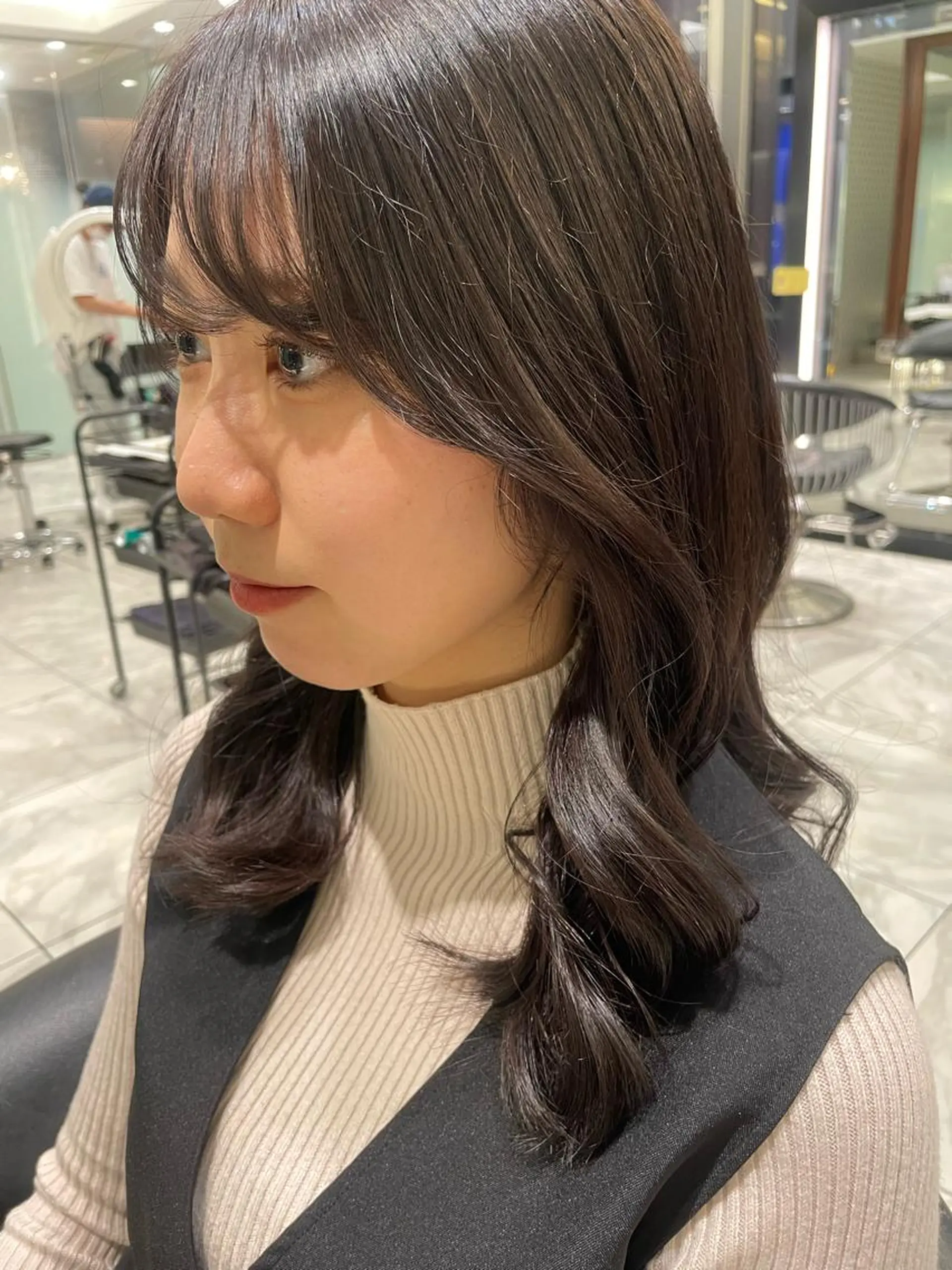 セミロング 韓国風パーマ/ヘア セット/店長みづきのヘアスタイル