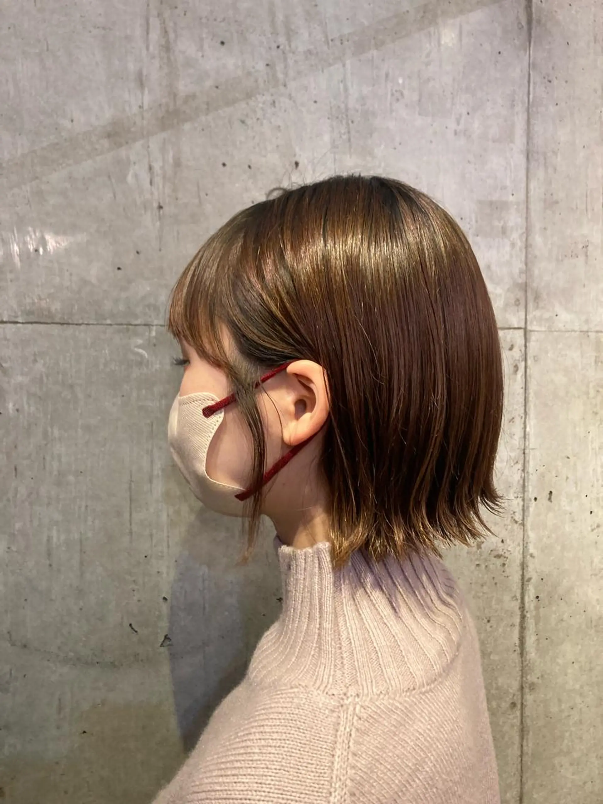 ショート ボブ ハイライト 姫カット おくれ毛 ✂︎岡根 京花✂︎のヘアスタイル