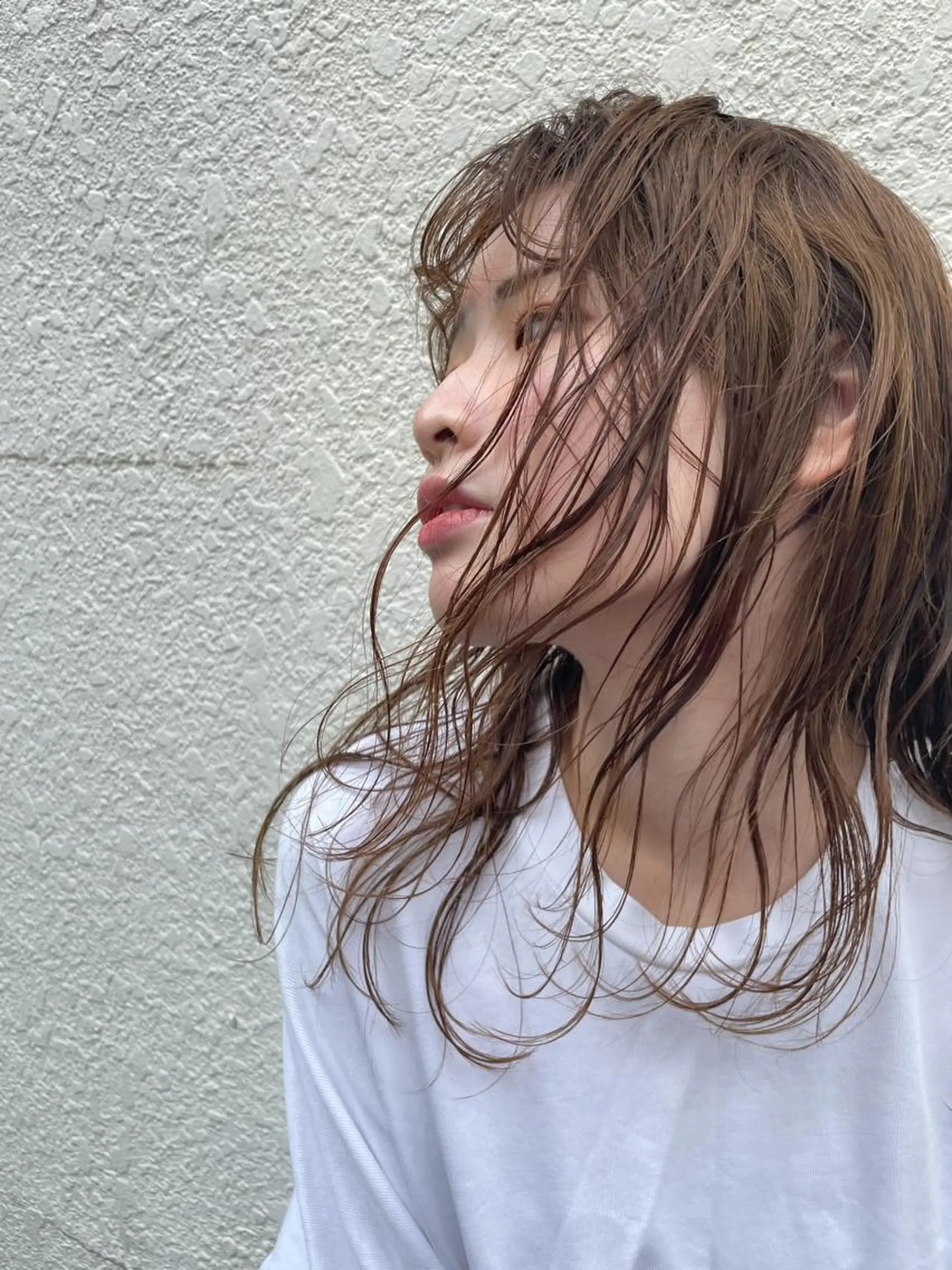 ミディアム 高橋 みく/ minim 暖色のヘアスタイル