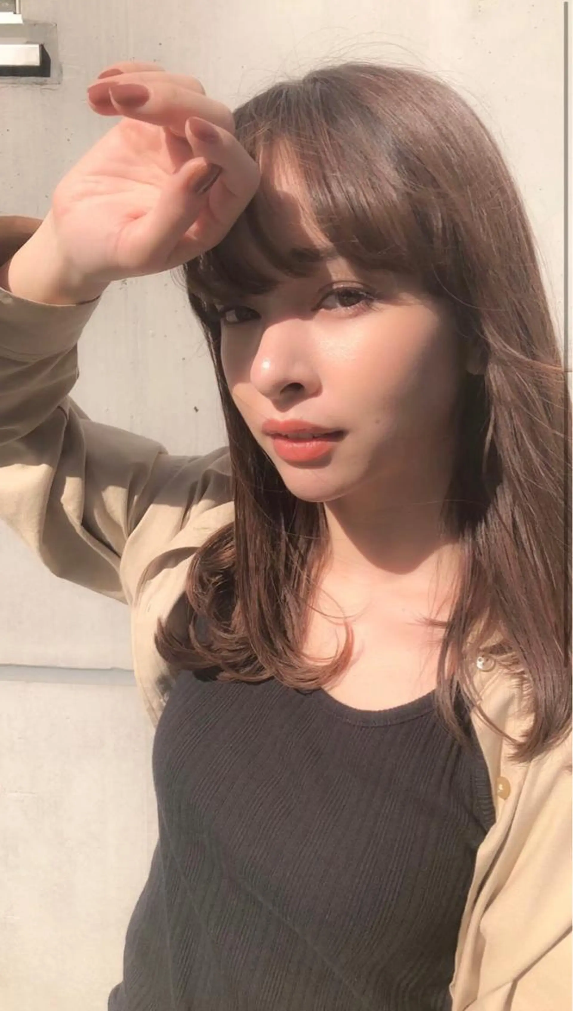 ロング カラー ヘアアレンジ ブラウンカラー くすみミルクティー／ ブラウン🪡TOWAのヘアスタイル