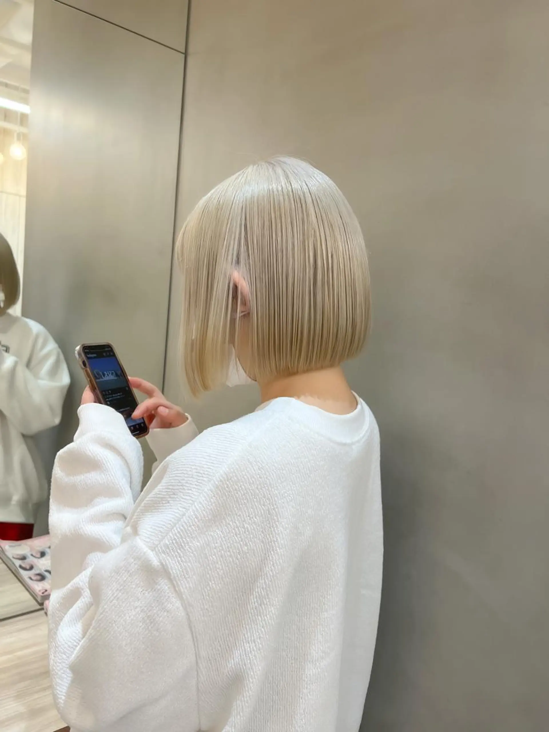 ショート カット ヘアカラー トリートメント ボブ/縮毛矯正 髪質改善/もえるのヘアスタイル