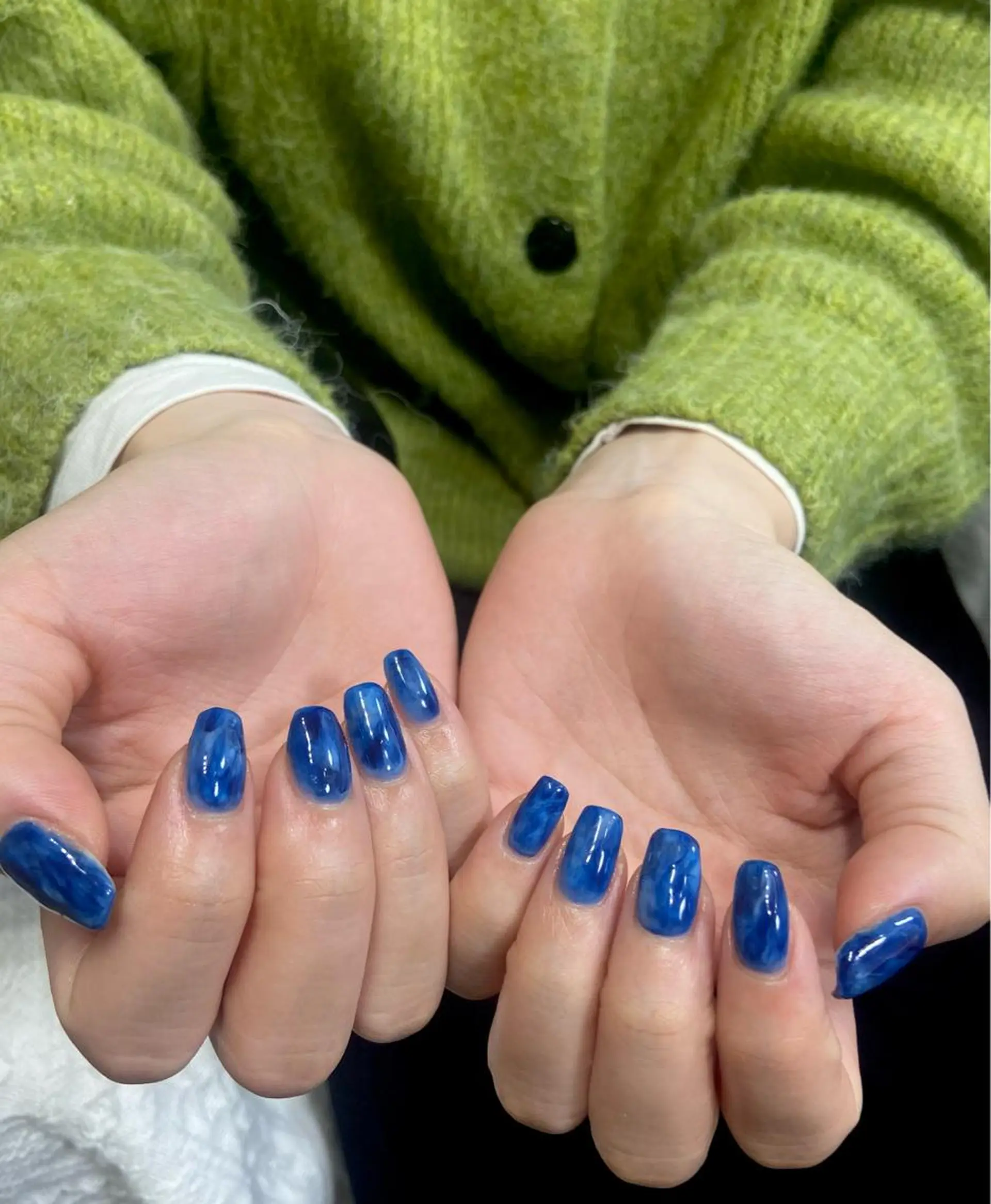 ネイル 大理石ネイル(マーブル) ネイビー salon de oct.のネイルデザイン