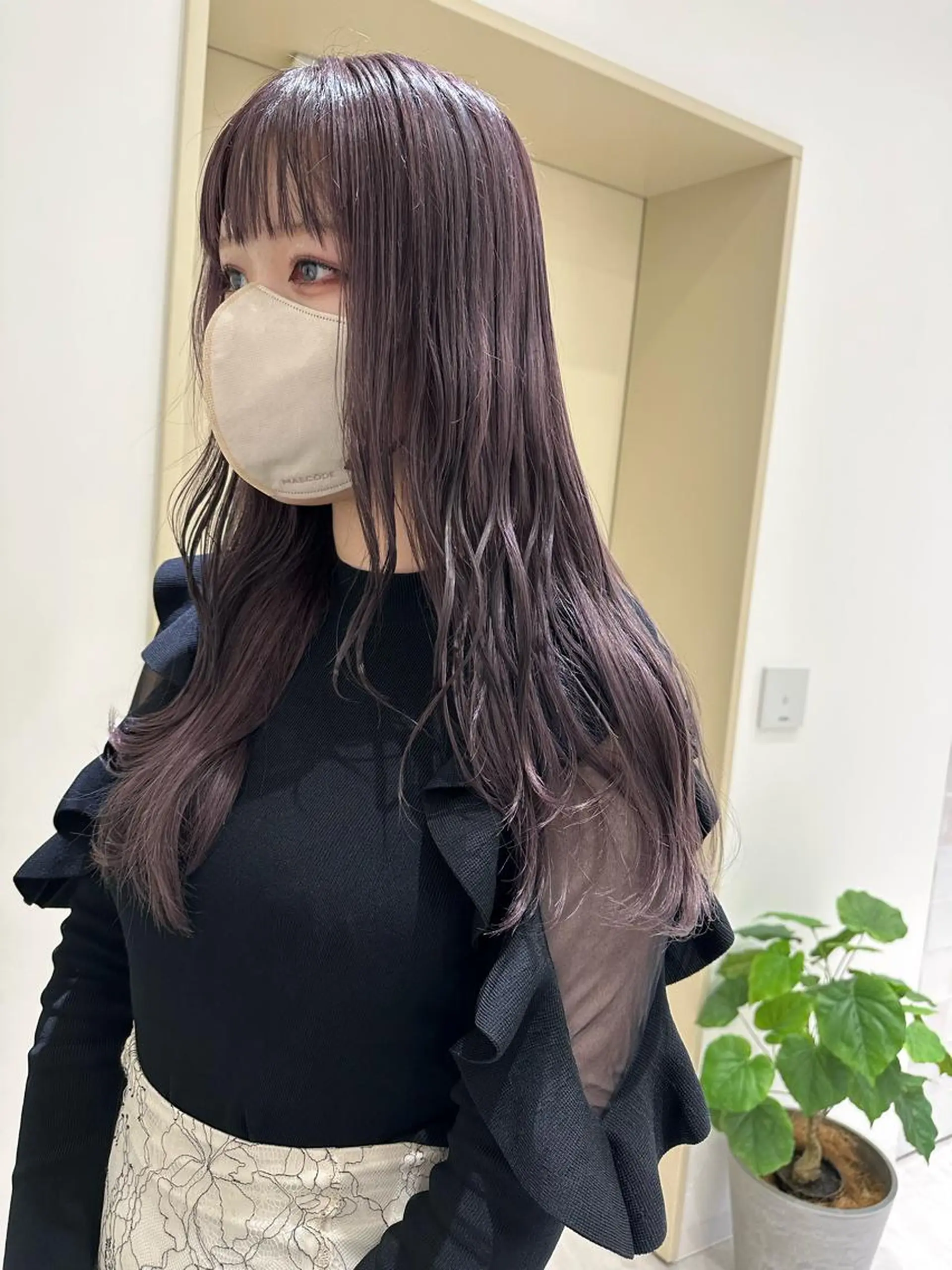 ロング カラー ラベンダーカラー ピンクカラー ピンクラベンダー ロング レイヤー/ボブ/ 顔周り/yukinaのヘアスタイル