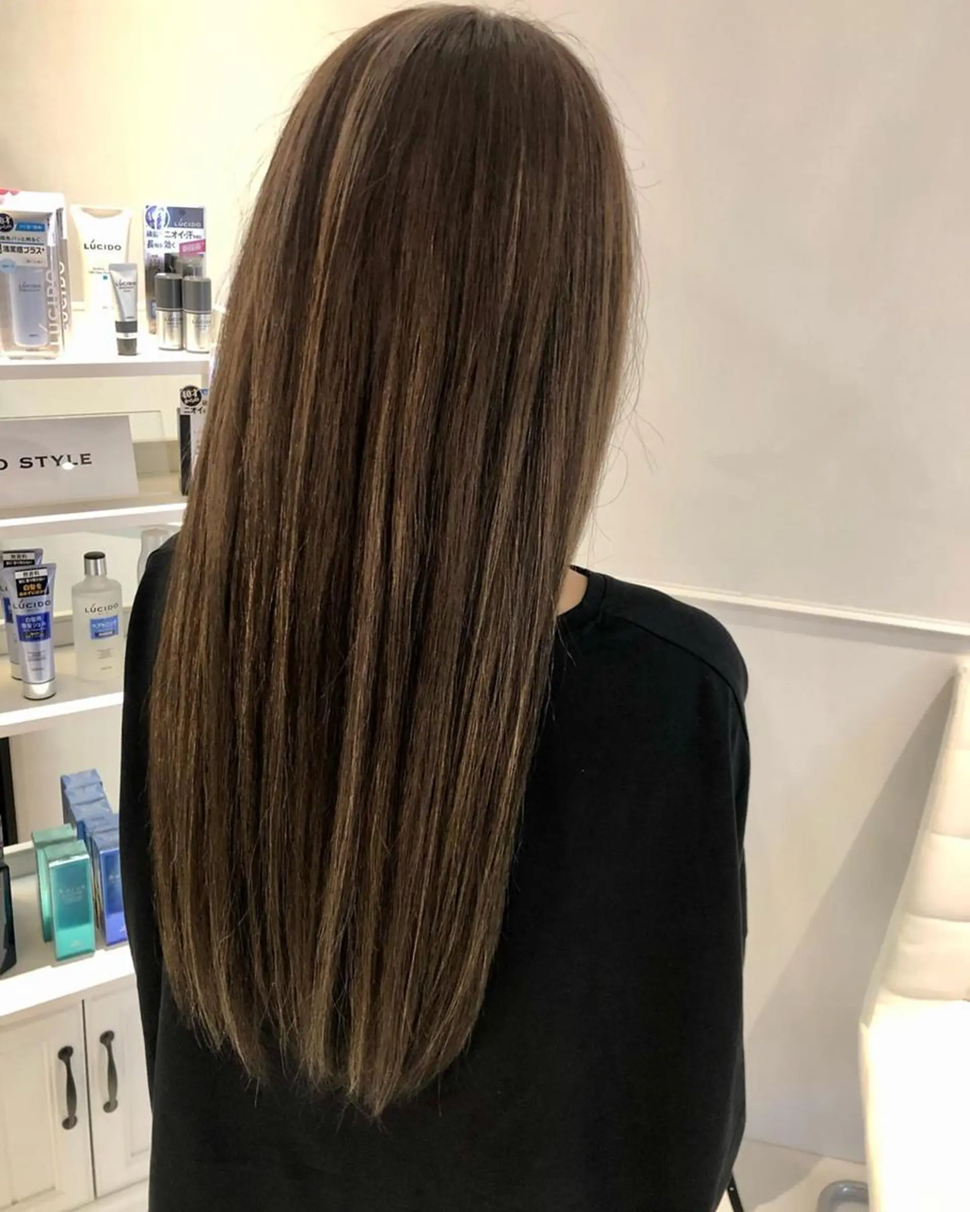 ミディアム カラー ベージュカラー ハイライトカラー ハイライト -5歳大人ﾊｲﾗｲﾄ ✨津嘉山のヘアスタイル
