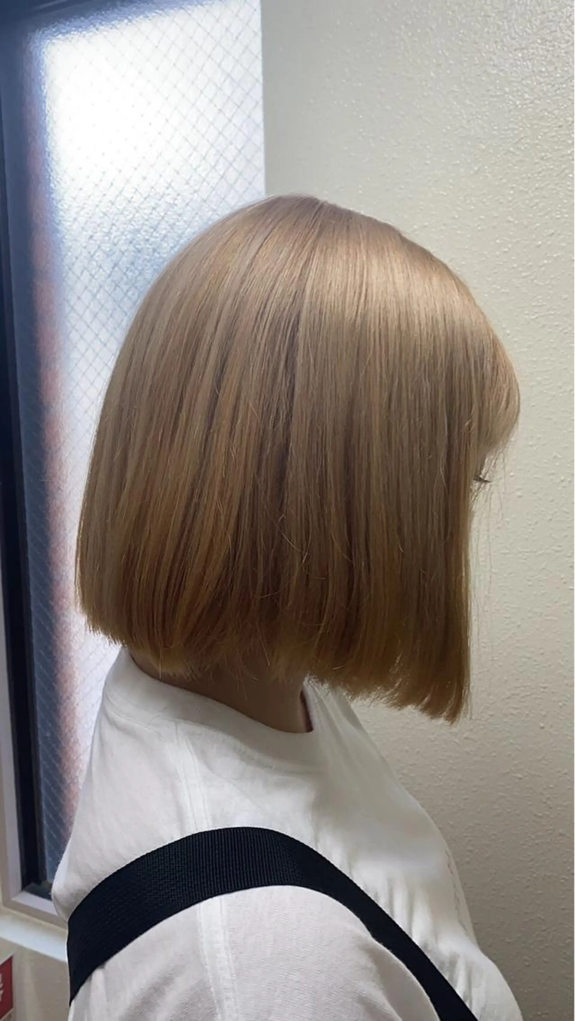 ショート カラー ヘアアレンジ キッズ アディクシーカラー バレイヤージュ ミストバング ベージュカラー 黒髪 カラー特化サロン Eir心斎橋のヘアスタイル