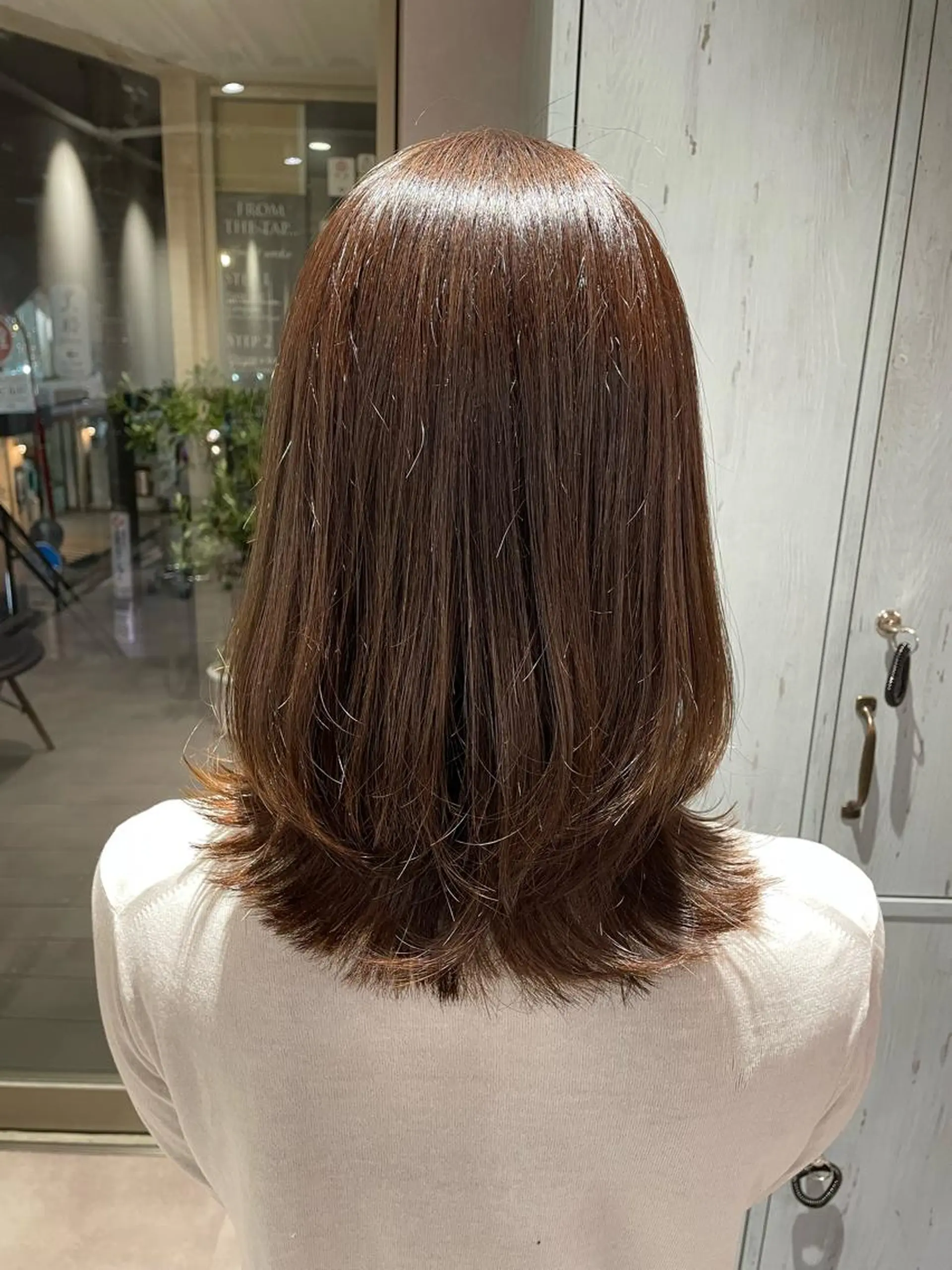 ミディアム カラー 韓国風/オシャレ /縮毛矯正/滝口琴未のヘアスタイル