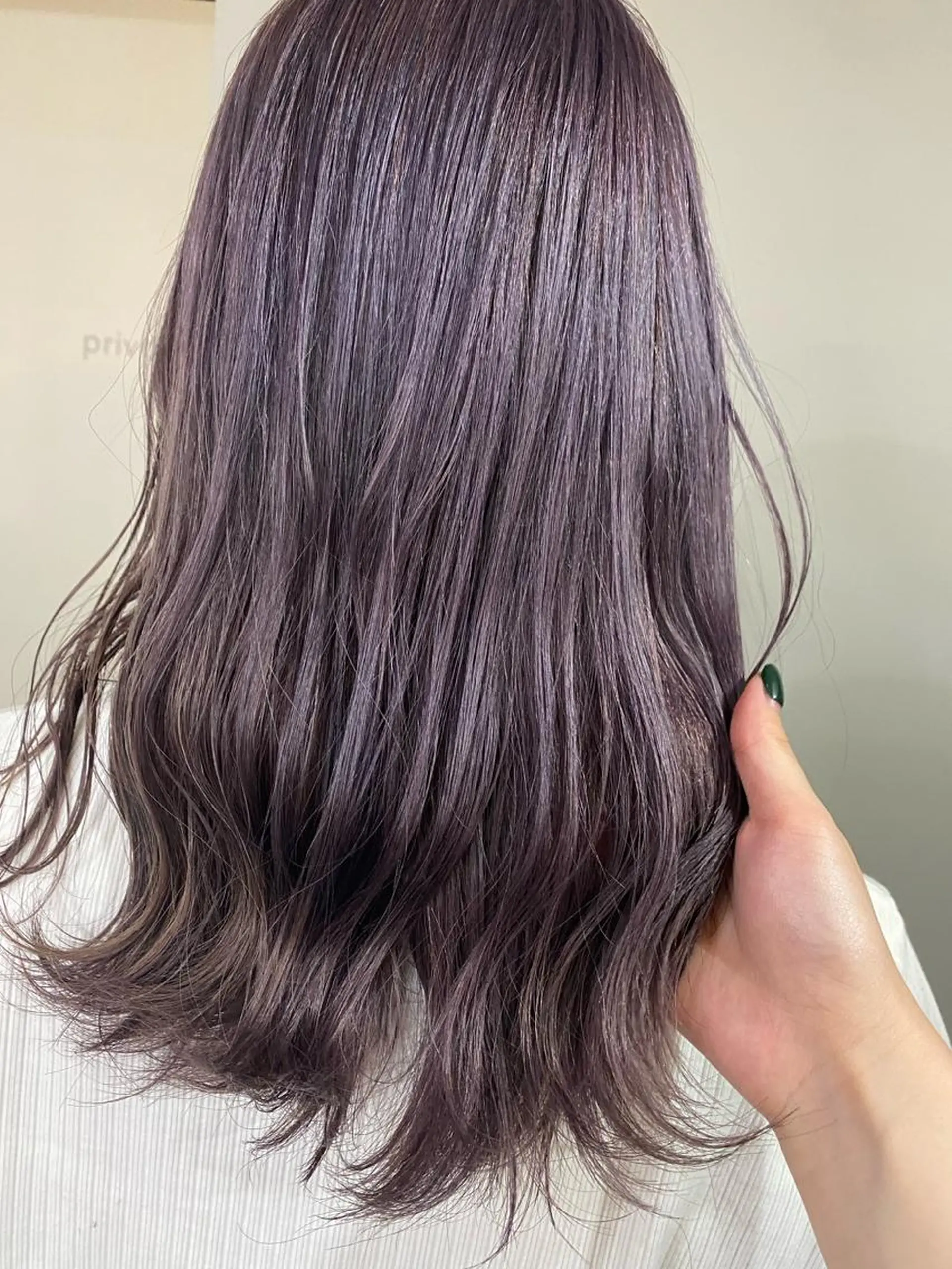 セミロング カラー ヘアアレンジ グレージュ ラベンダーカラー ラベンダーグレージュ ラベンダーグレー ヘアカラー ボブ /ニュアンス/ satomi🧸💖のヘアスタイル