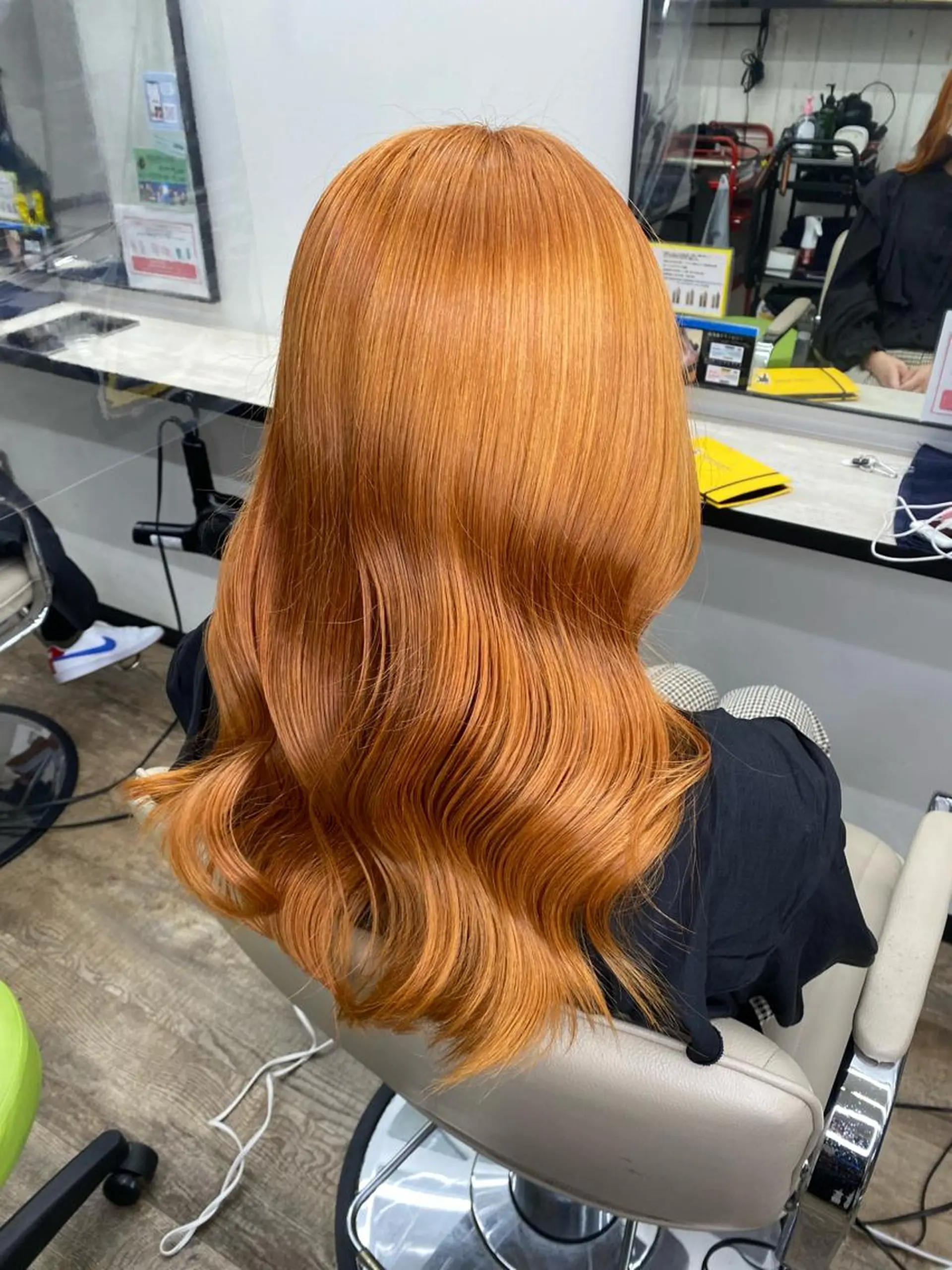 ロング カラー オレンジ 髪質改善/ TECHIのヘアスタイル