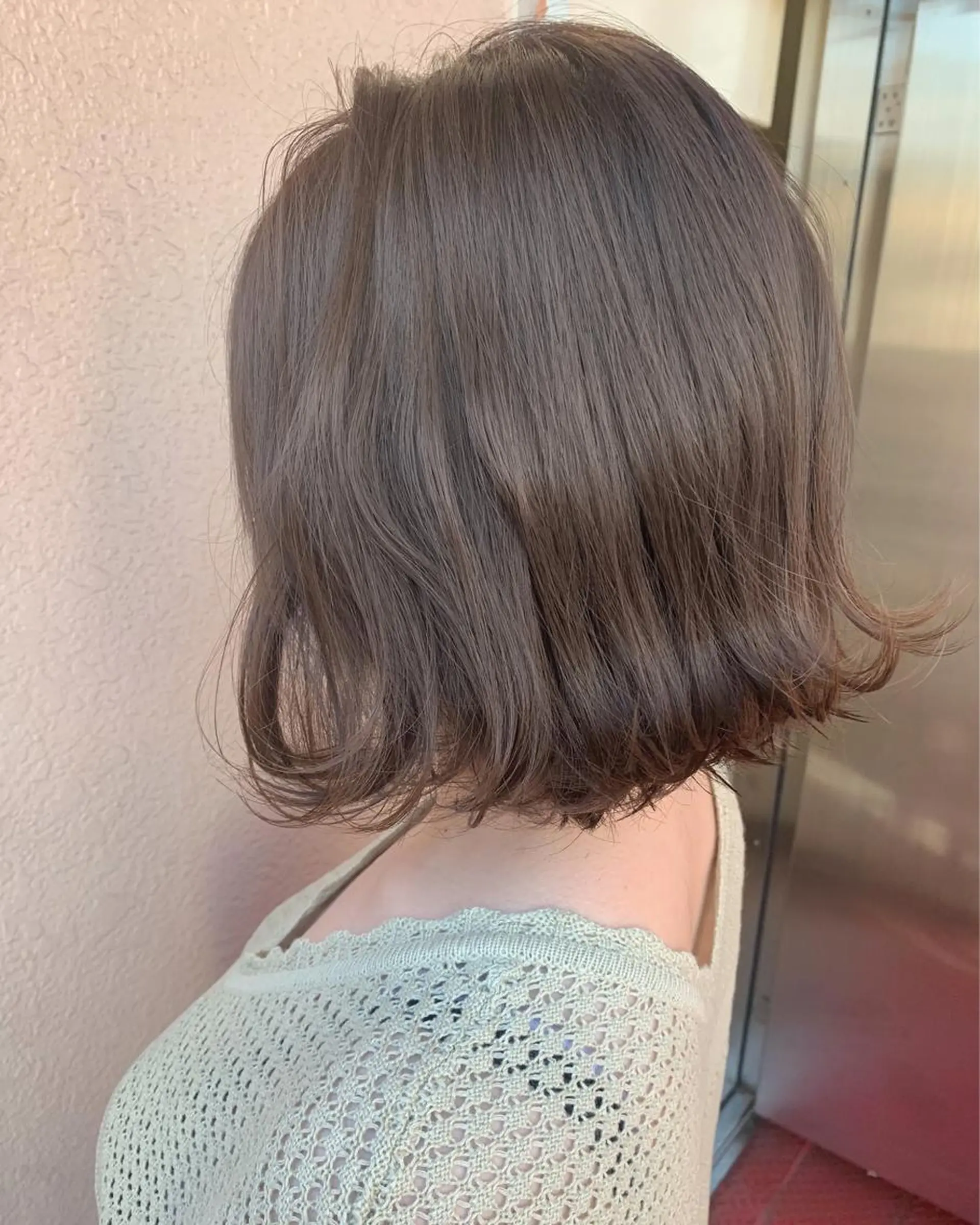 ミディアム カット ヘアカラー トリートメント 淡色ふんわりhair 新宿satomiのヘアスタイル