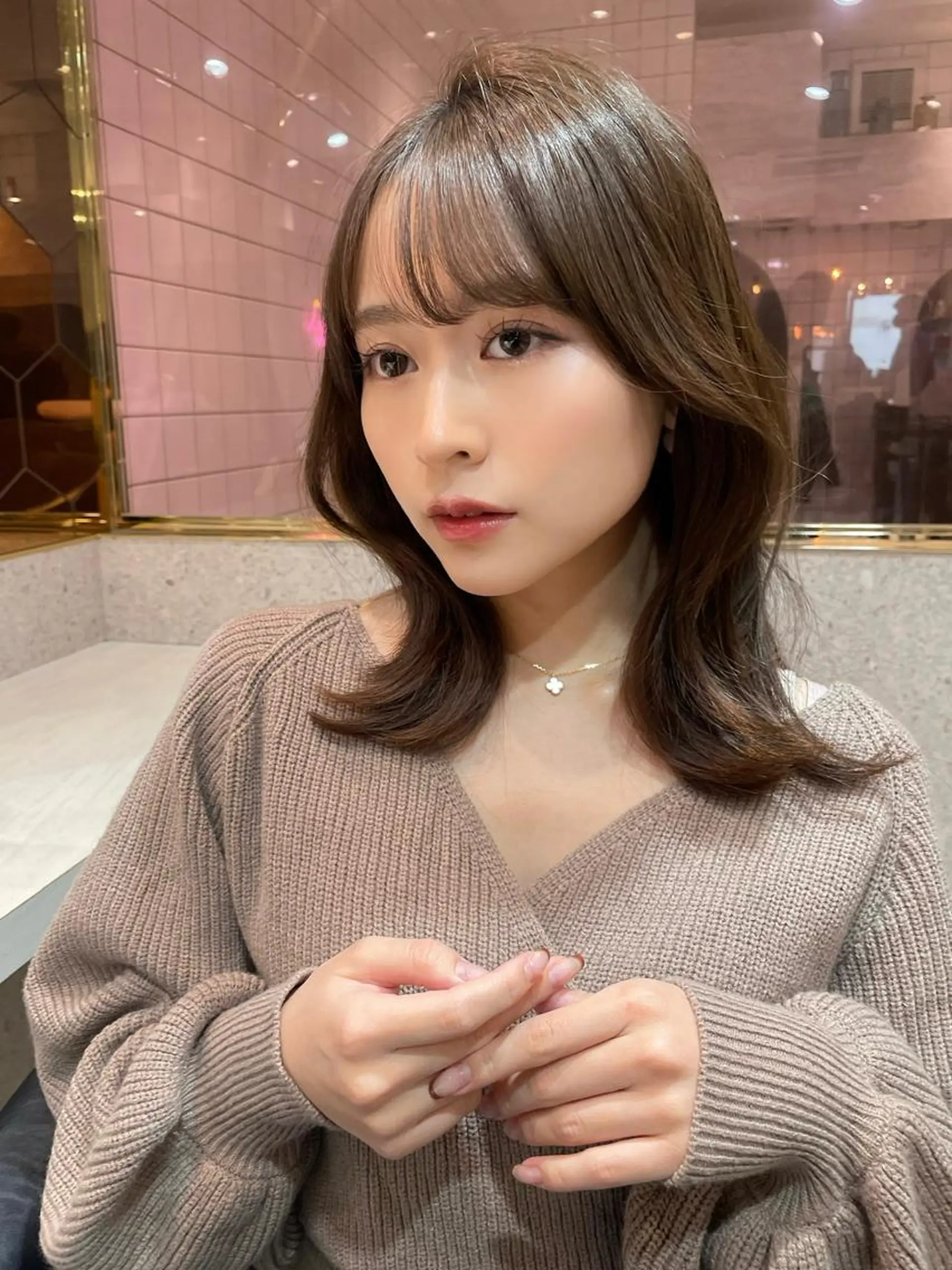 ミディアム カラー 韓国ヘア🤍顔周り/ 髪質改善✨/林遼一郎のヘアスタイル