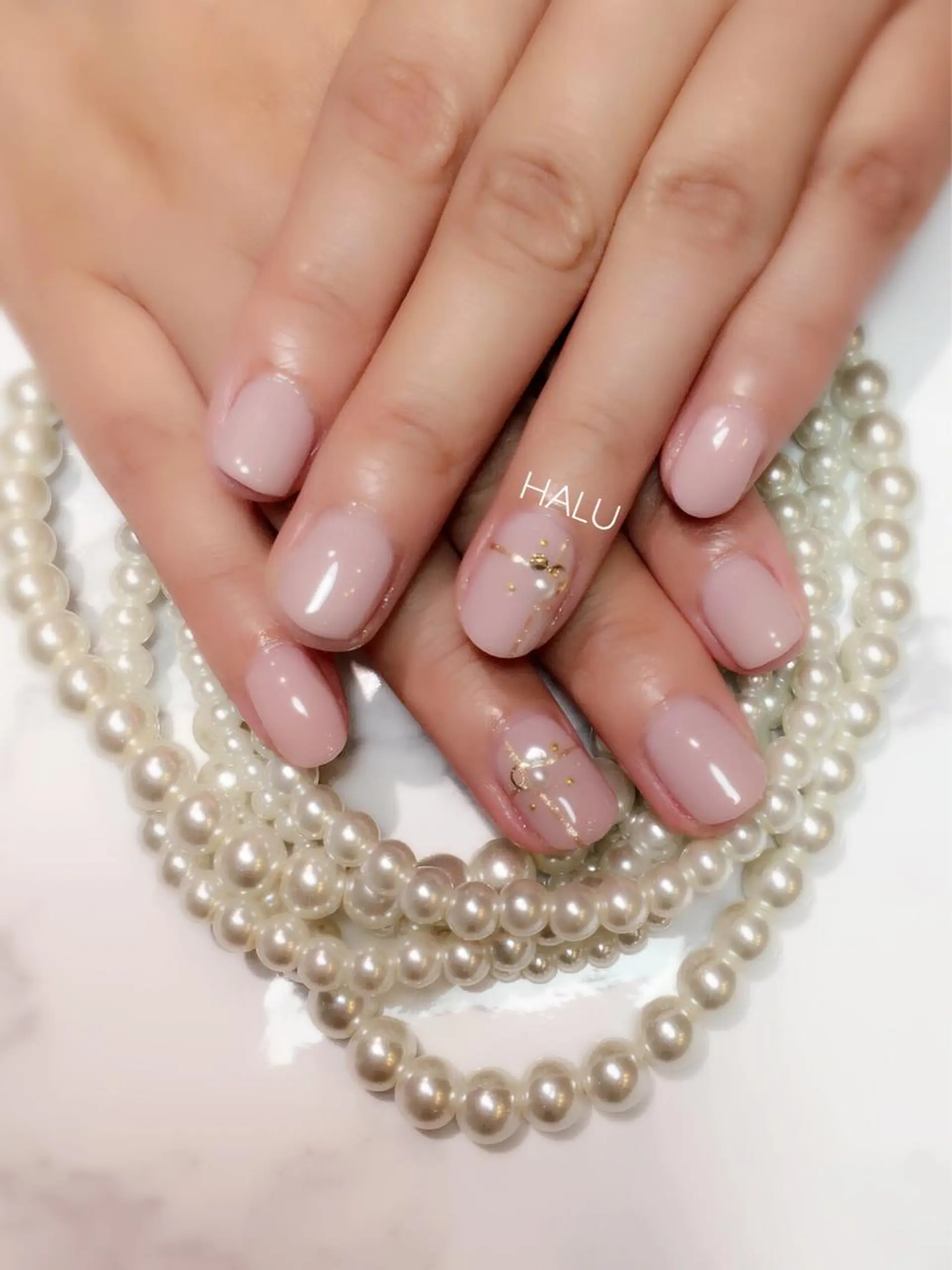 ネイル アートネイル クリアネイル ピンク HALU ハルのネイルデザイン