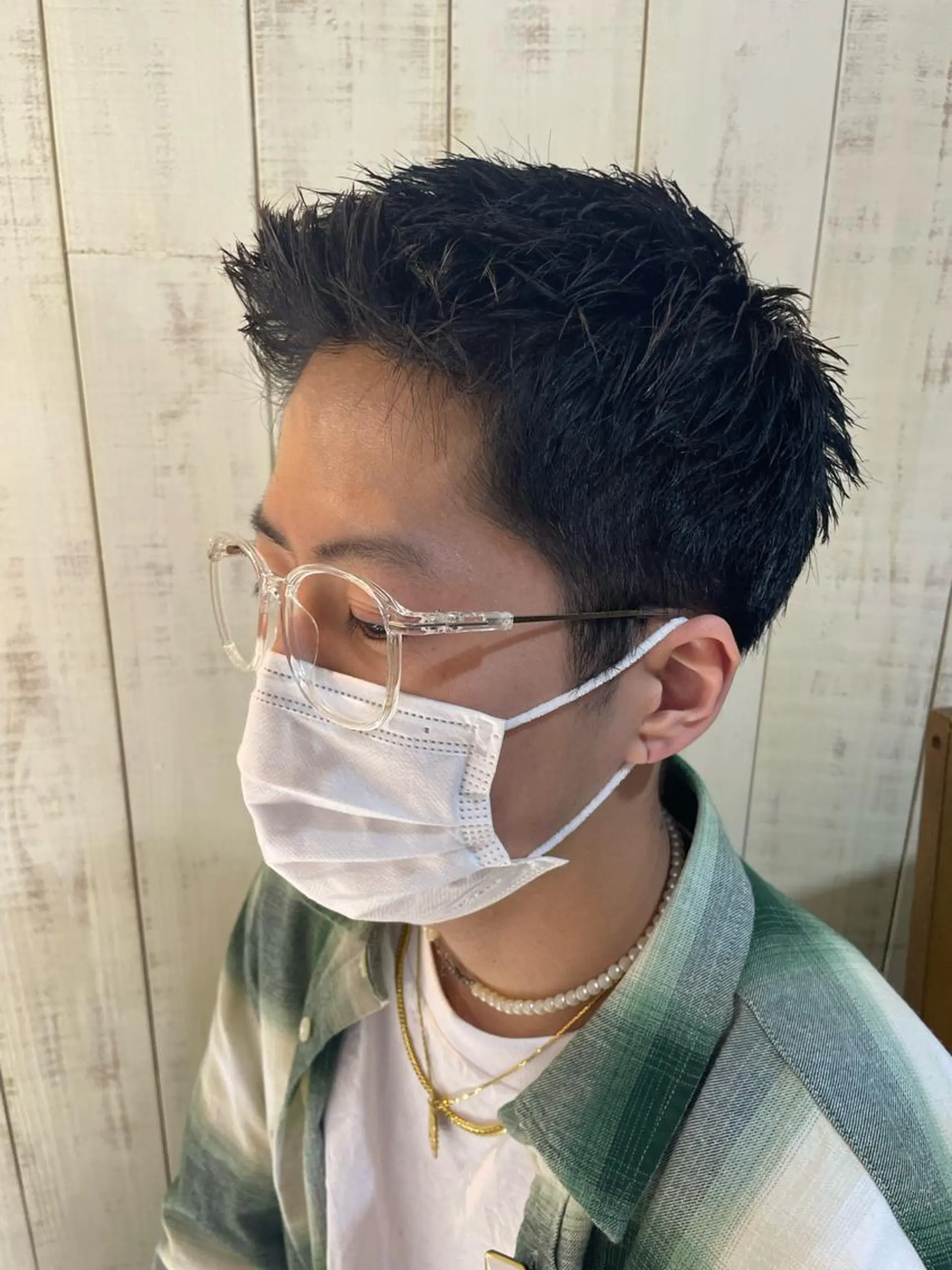 メンズ スパイキーショート カット ヘアセット 韓国ヘア🇰🇷船橋 髪質改善/上野愛果のヘアスタイル