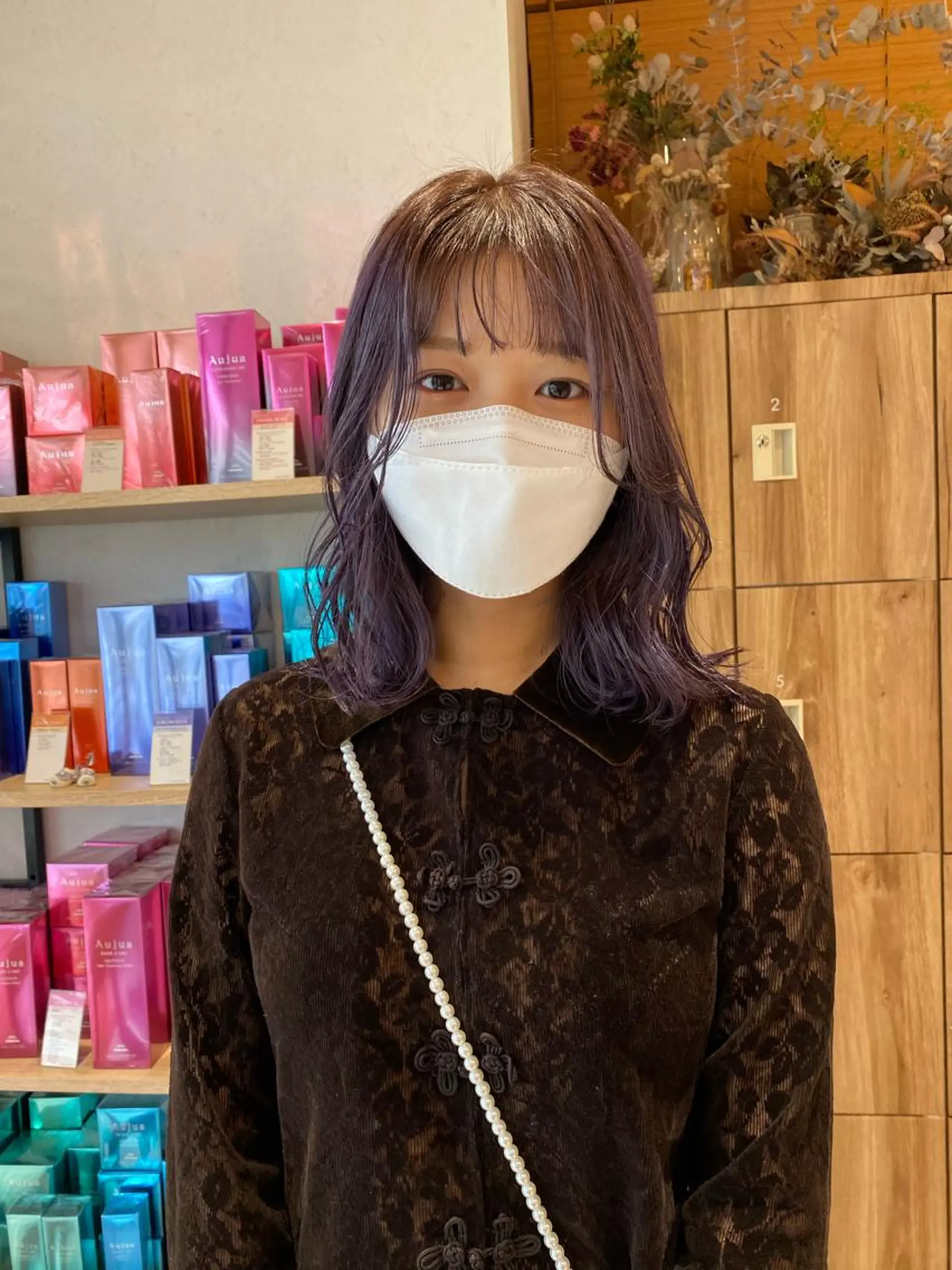 セミロング カラー ヘアアレンジ グラデーションカラー ラベンダーカラー ヘアカラー トリートメント ヘッドスパ パーマ指名No1 /namiのヘアスタイル