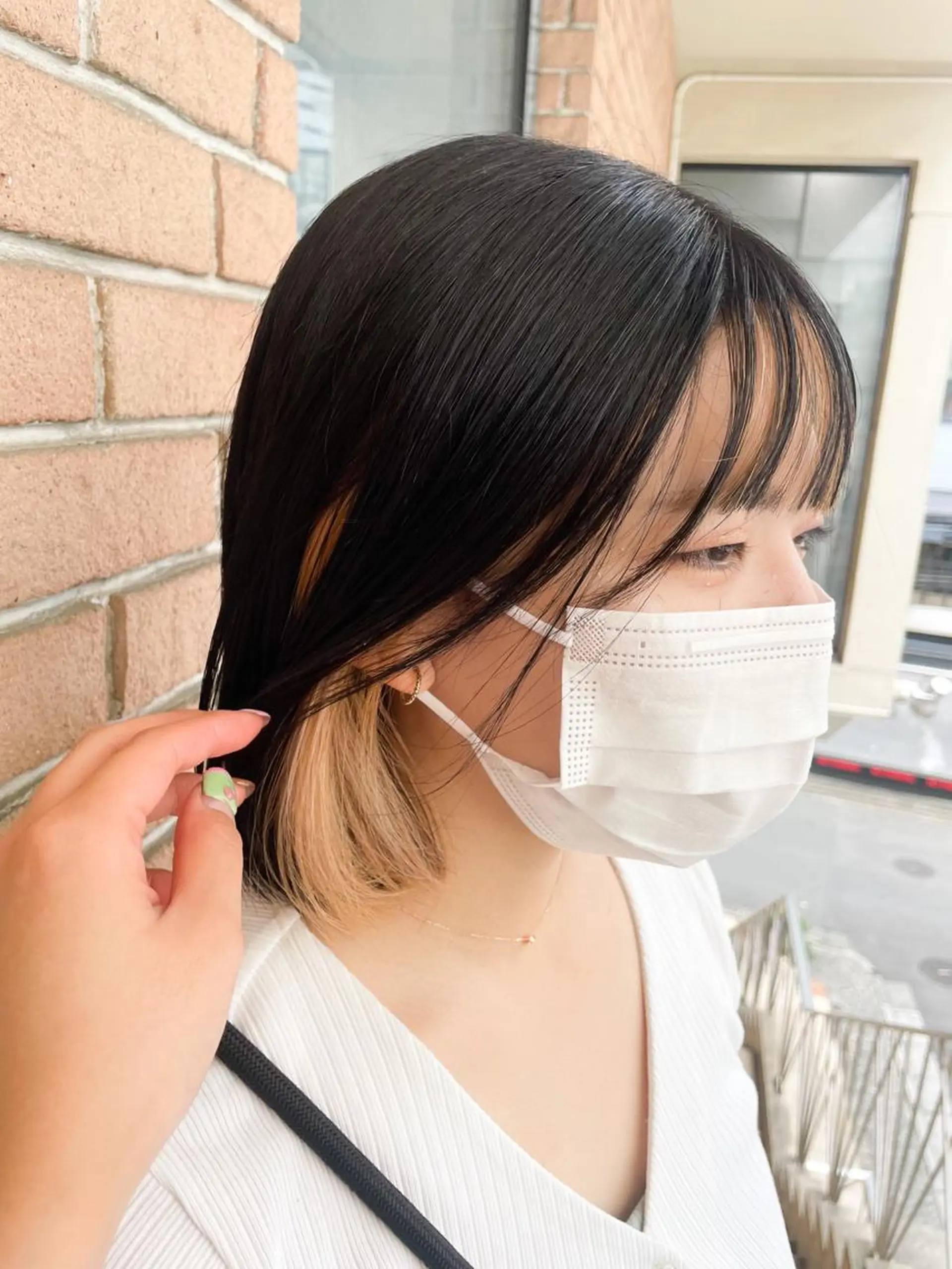 ショート カラー イヤリングカラー ボブヘアカット Rikapi❤️のヘアスタイル