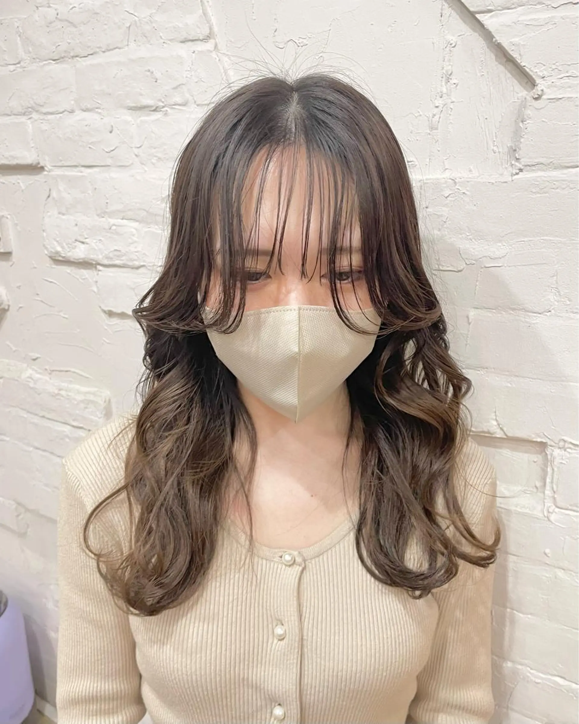 ロング ヘアアレンジ カット 【ピンク/韓国ヘア/ ヘアセット】亜海のヘアスタイル