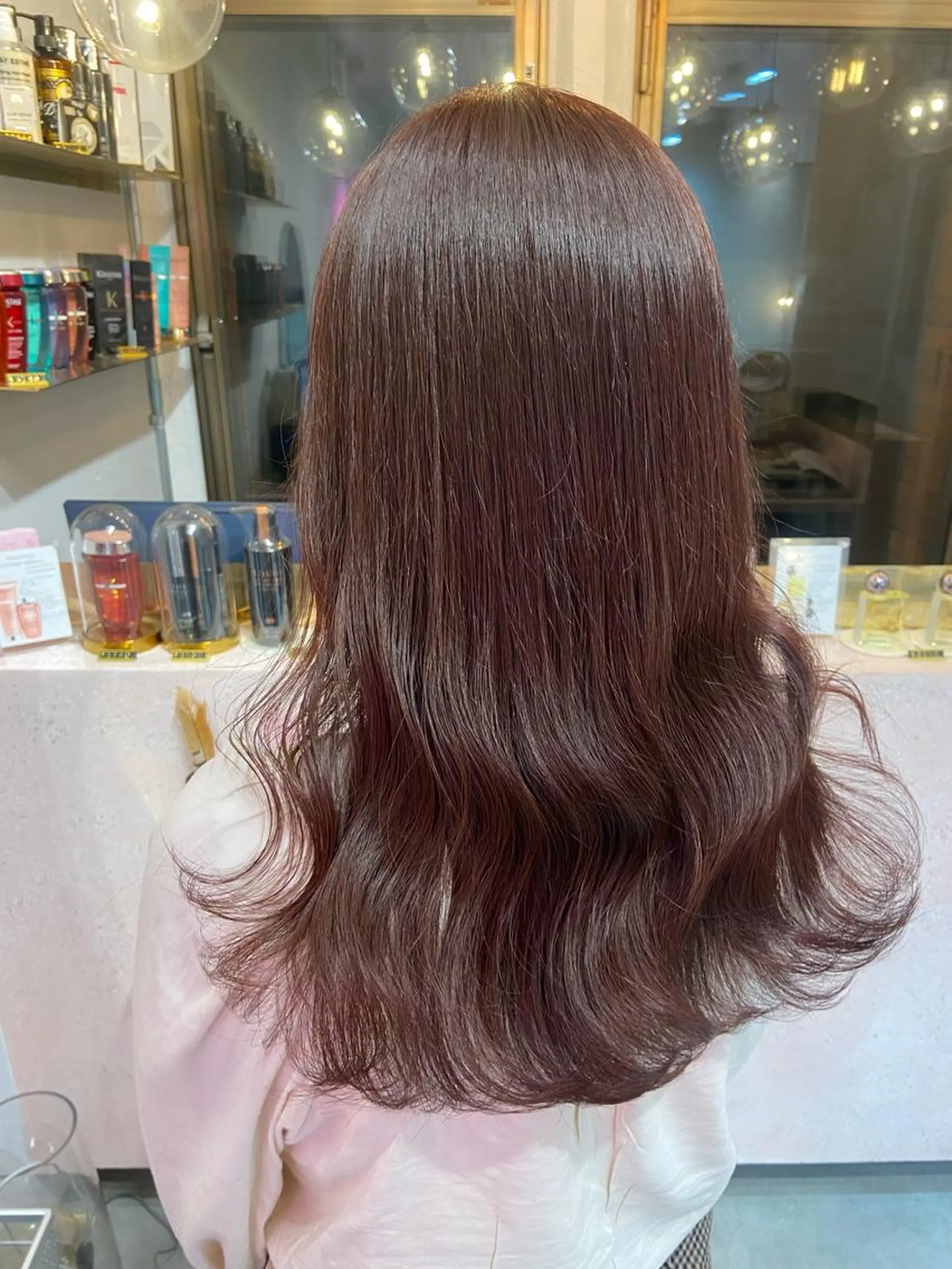 セミロング カラー シールエクステ ブリーチ ブラウンカラー ケアカラー ダブルカラー カット ヘアカラー トリートメント 新宿/韓国ヘア 中明度カラー/かやのヘアスタイル