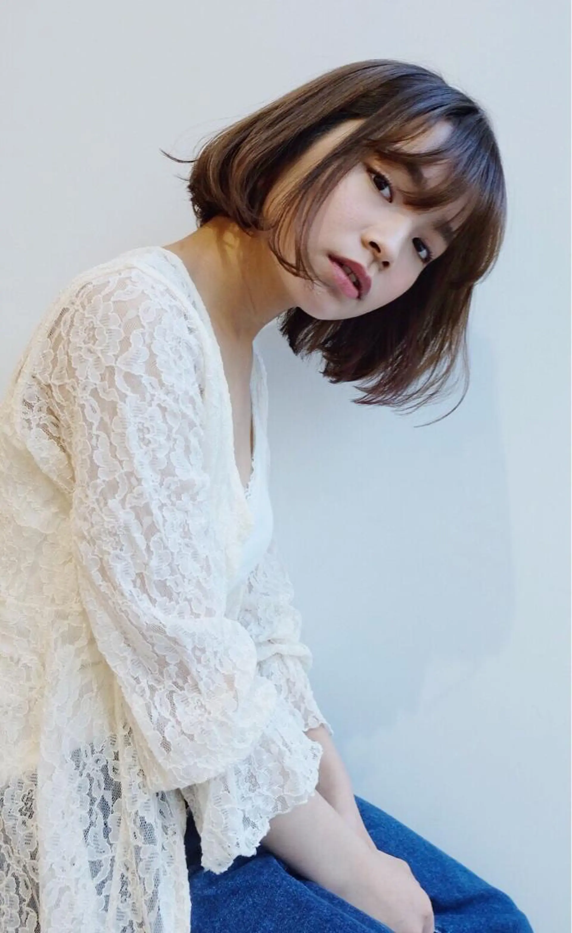 ミディアム カット トリートメント 似合わせ艶髪カラー ❤️ハダユミのヘアスタイル