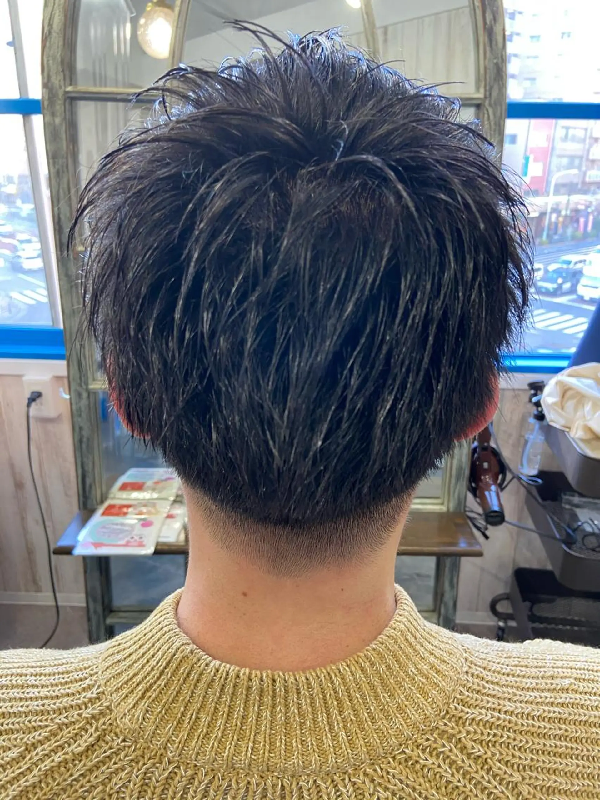 ショート メンズ カットパーマ✂️ 小坂田玲亜のヘアスタイル