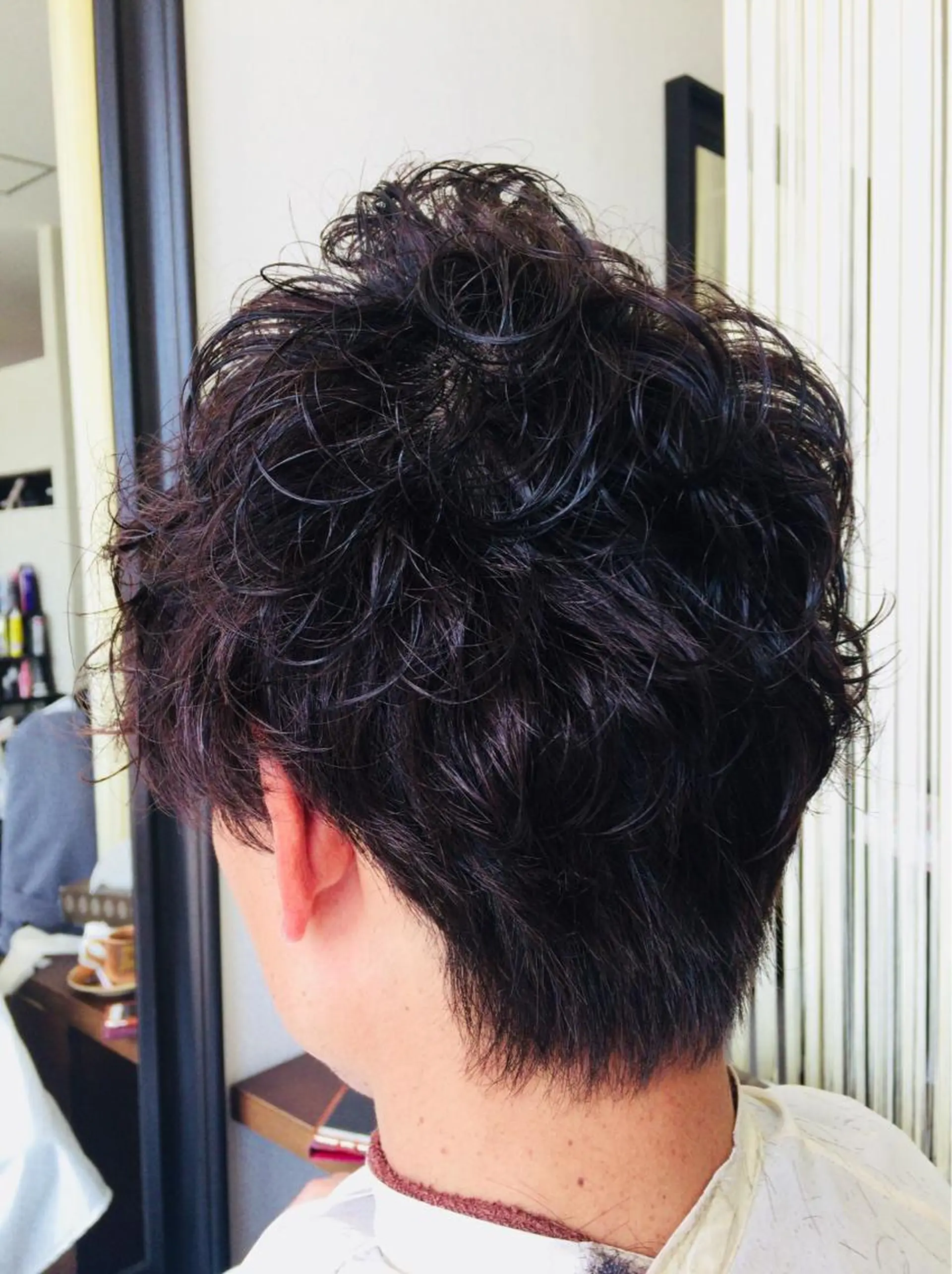 ショート カラー パーマ メンズ 阿久津 泰幸のヘアスタイル