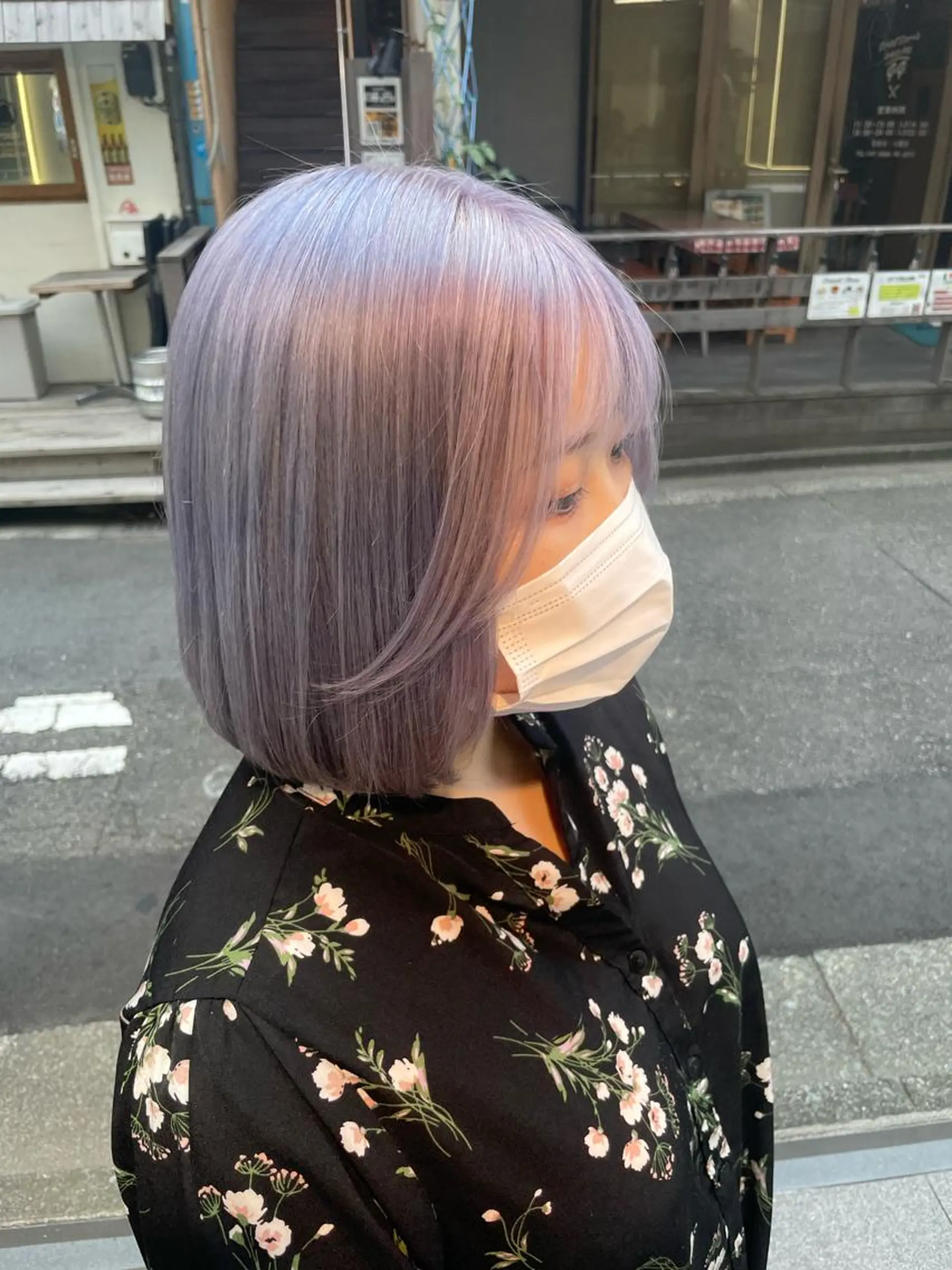 ミディアム カラー ヘアアレンジ ヘアカラー トリートメント 【Sweep】おじま のぞみのヘアスタイル