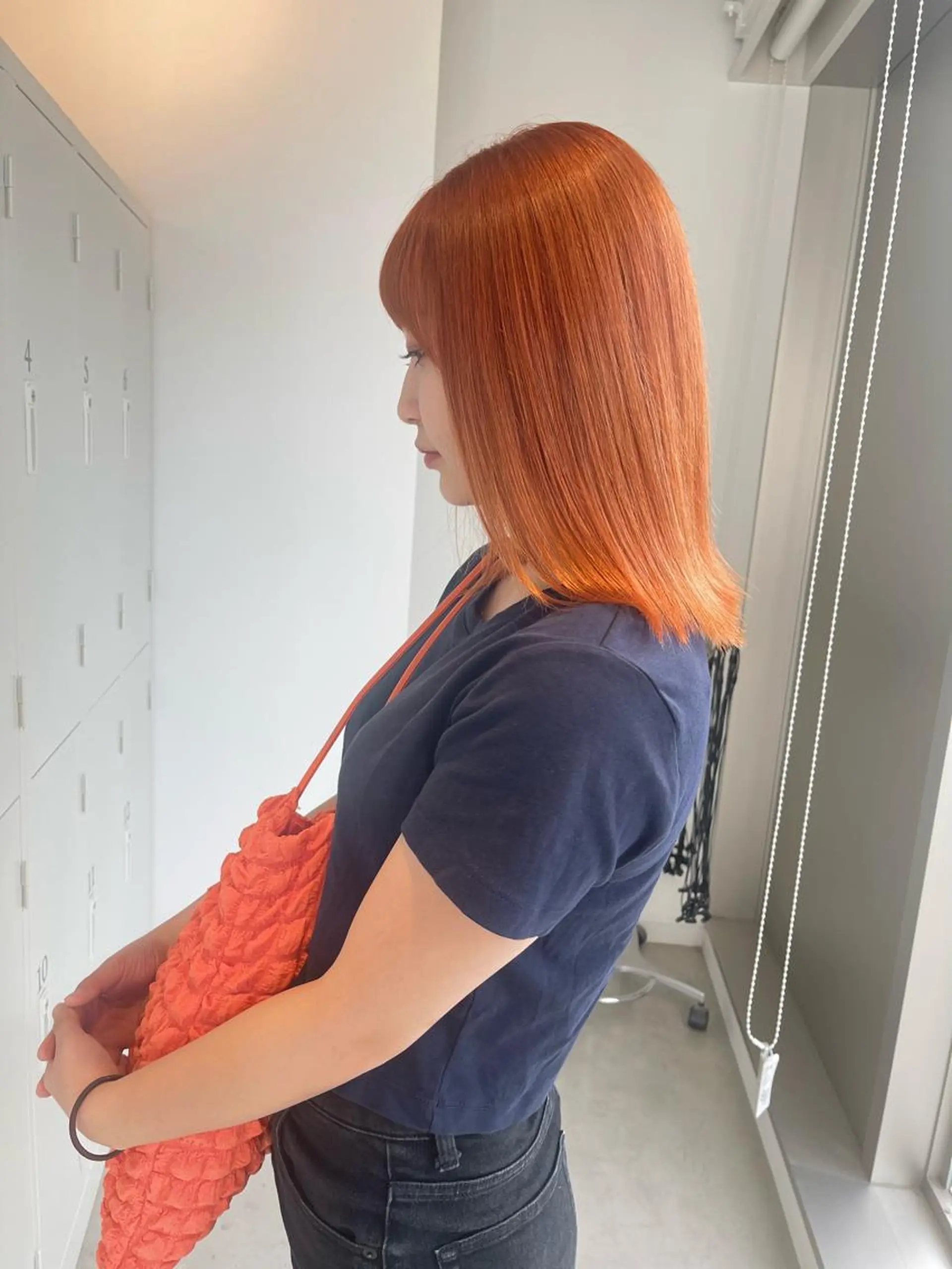 ミディアム カラー ヘアカラー トリートメント 店長　MANAMI ／ブリーチ／骨格ボブのヘアスタイル