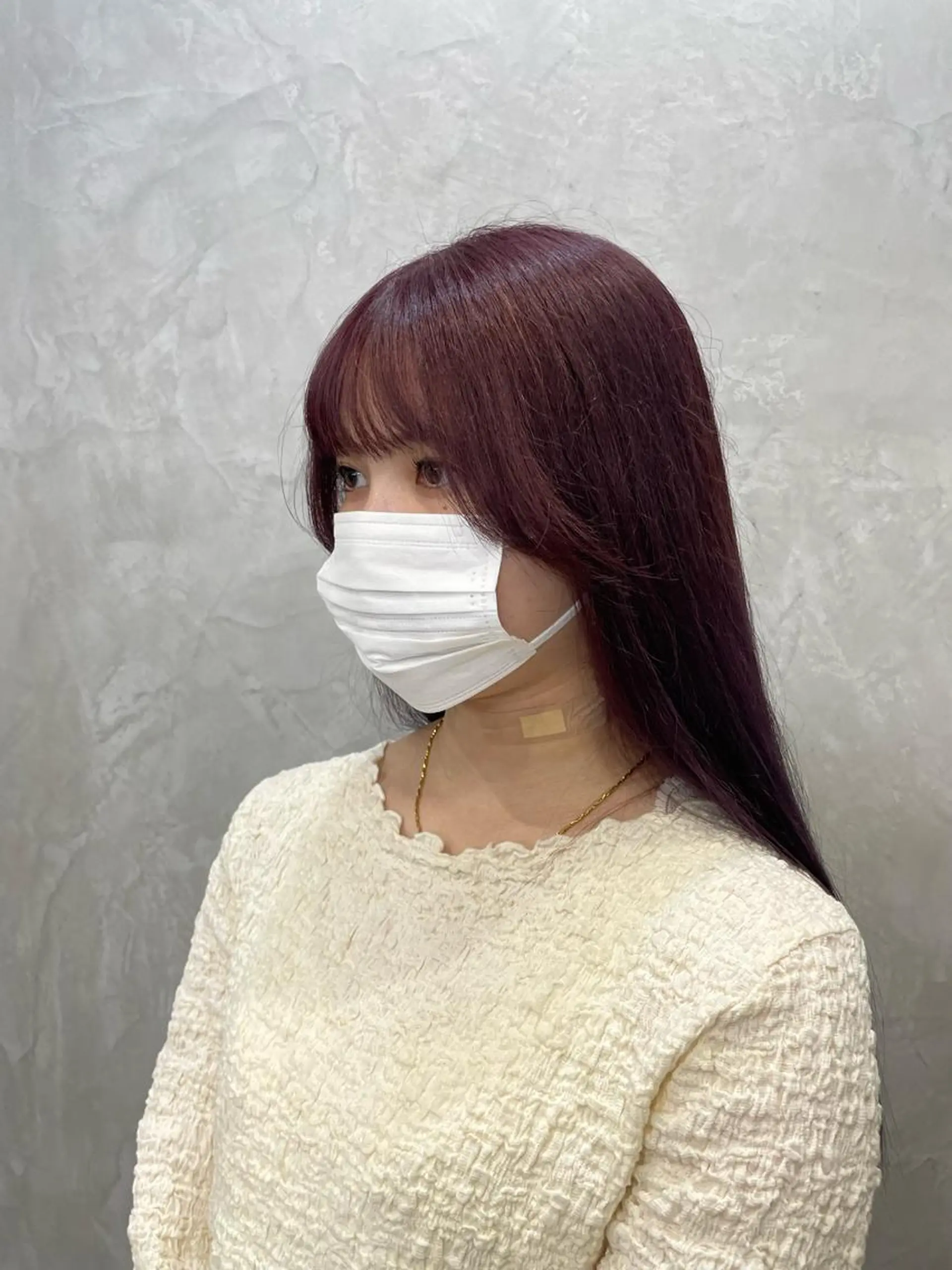 カラー ラベンダーカラー ピンクカラー ピンクラベンダー MaisonHALU 松浦光咲のヘアスタイル