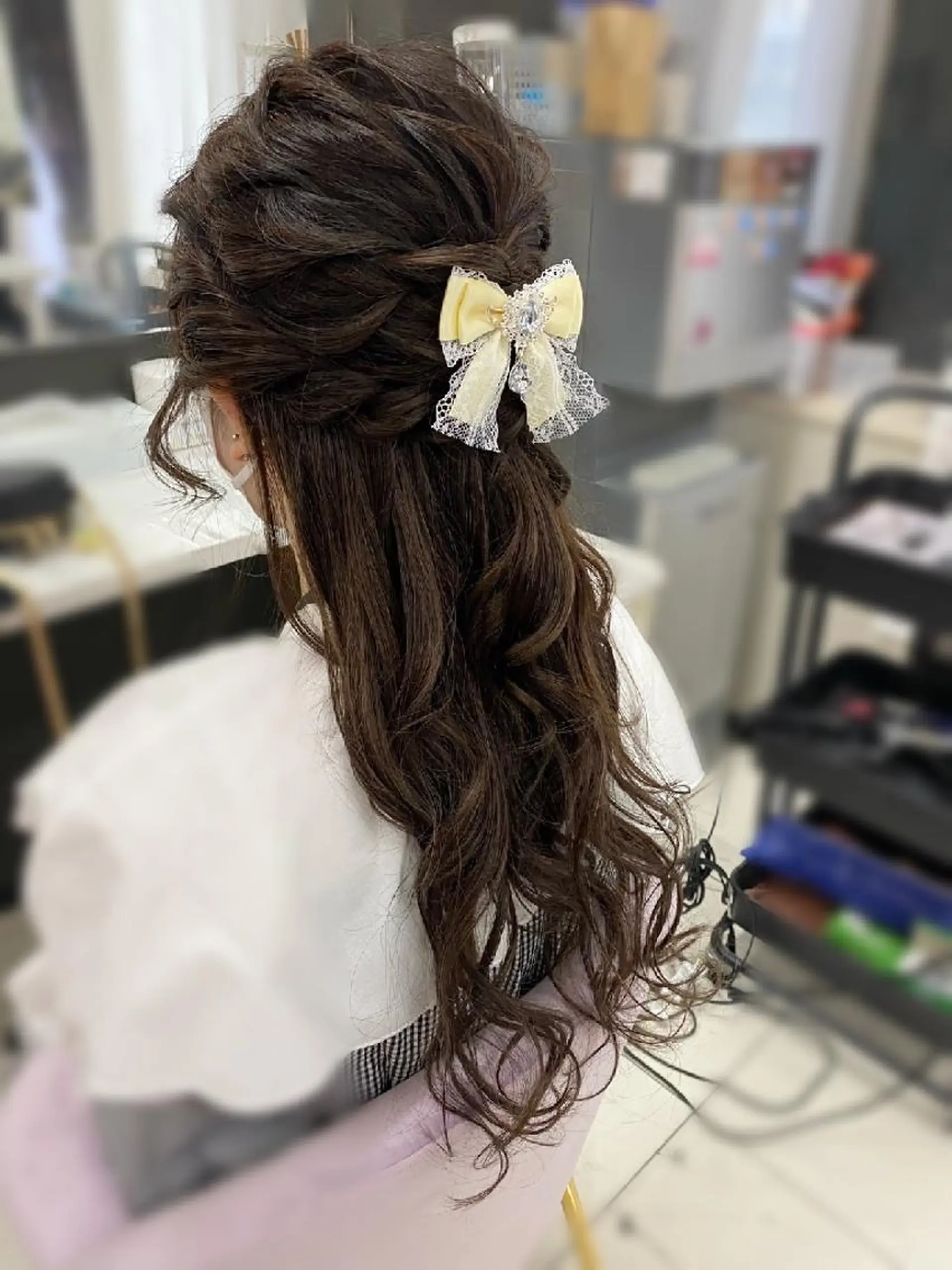 ヘアアレンジ 韓国特化エクステ🟨 エクステのヘアスタイル