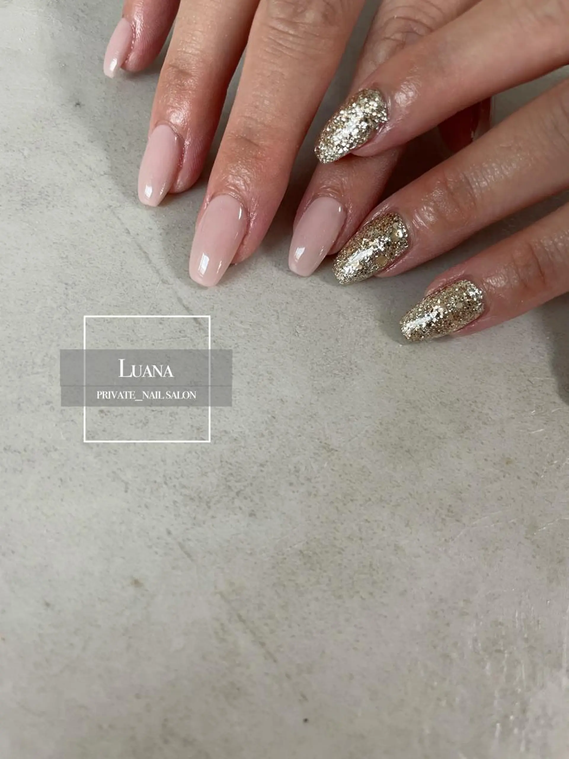 ネイル ラメ(グリッター) ワンカラーネイル Nail Salon Luanaのネイルデザイン