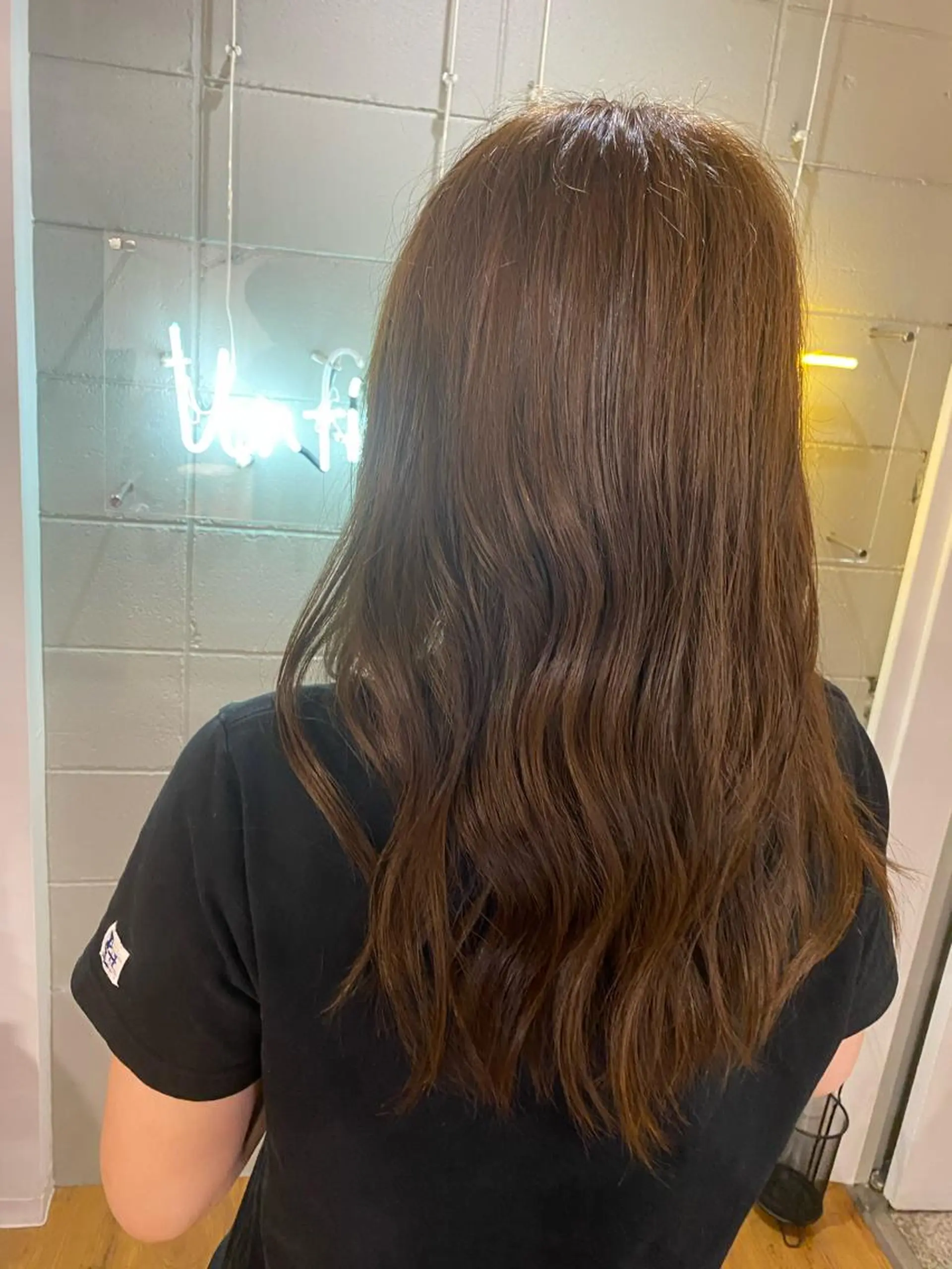 セミロング カラー ヘアアレンジ ブラウンカラー 久米 治仁のヘアスタイル