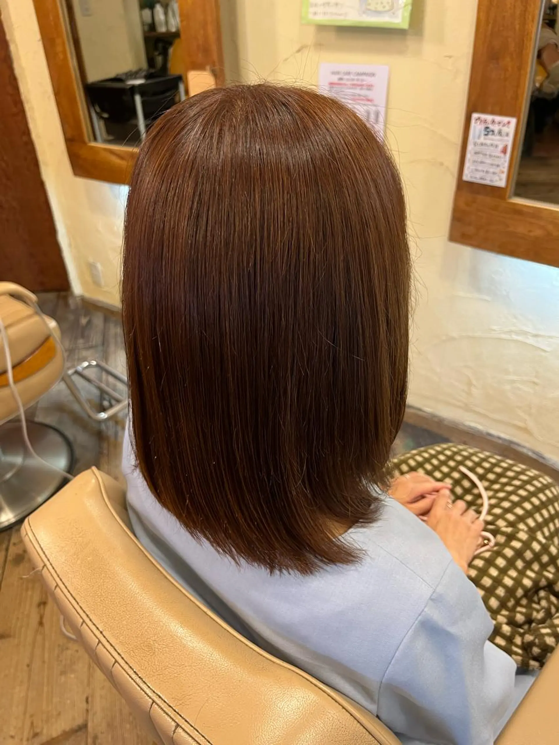 ミディアム トリートメント カット ヘアカラー トリートメント 柘植 雅大のヘアスタイル