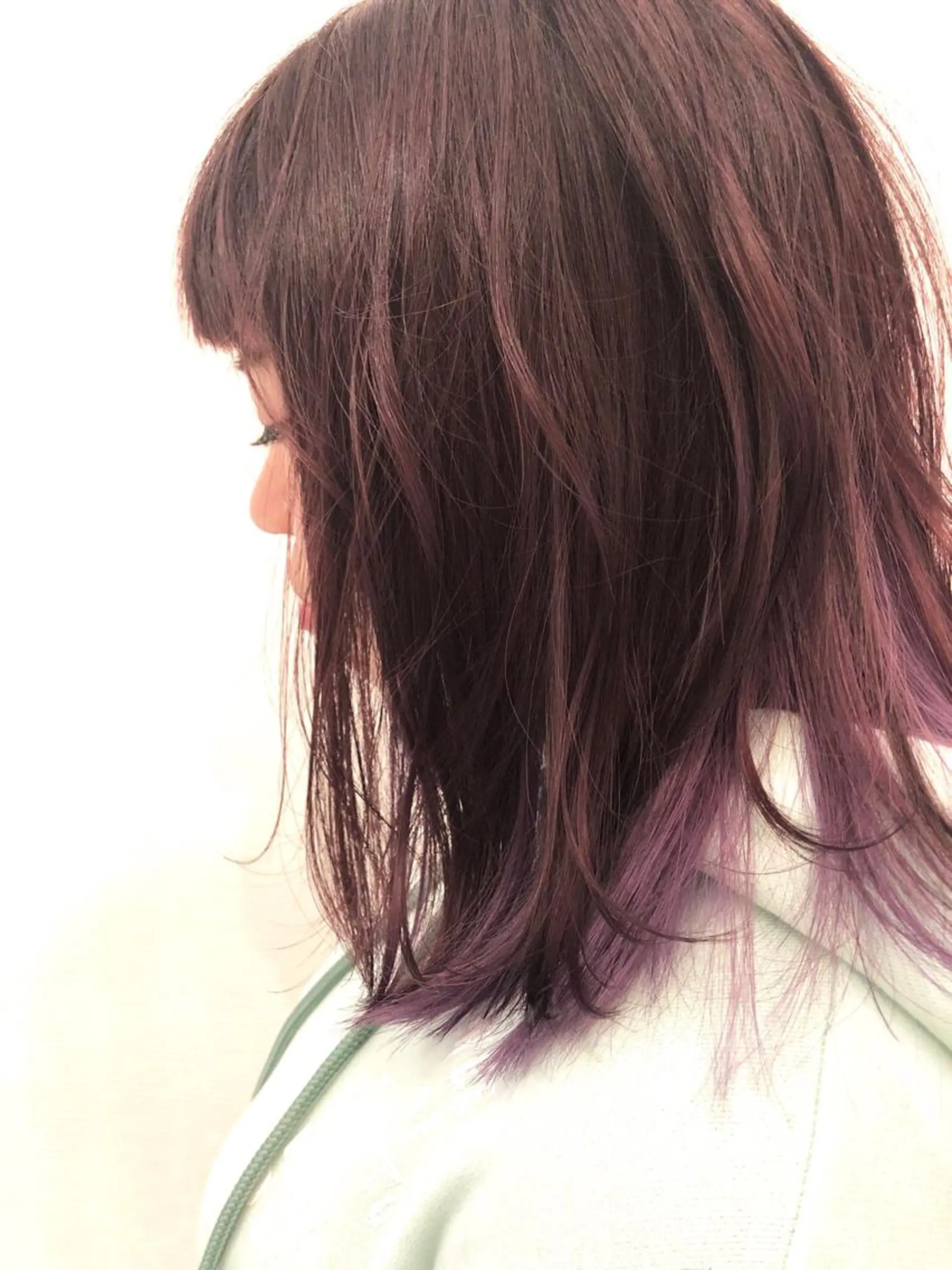 セミロング カラー インナーカラー ピンクカラー ヘアカラー トリートメント 平川 友希子のヘアスタイル