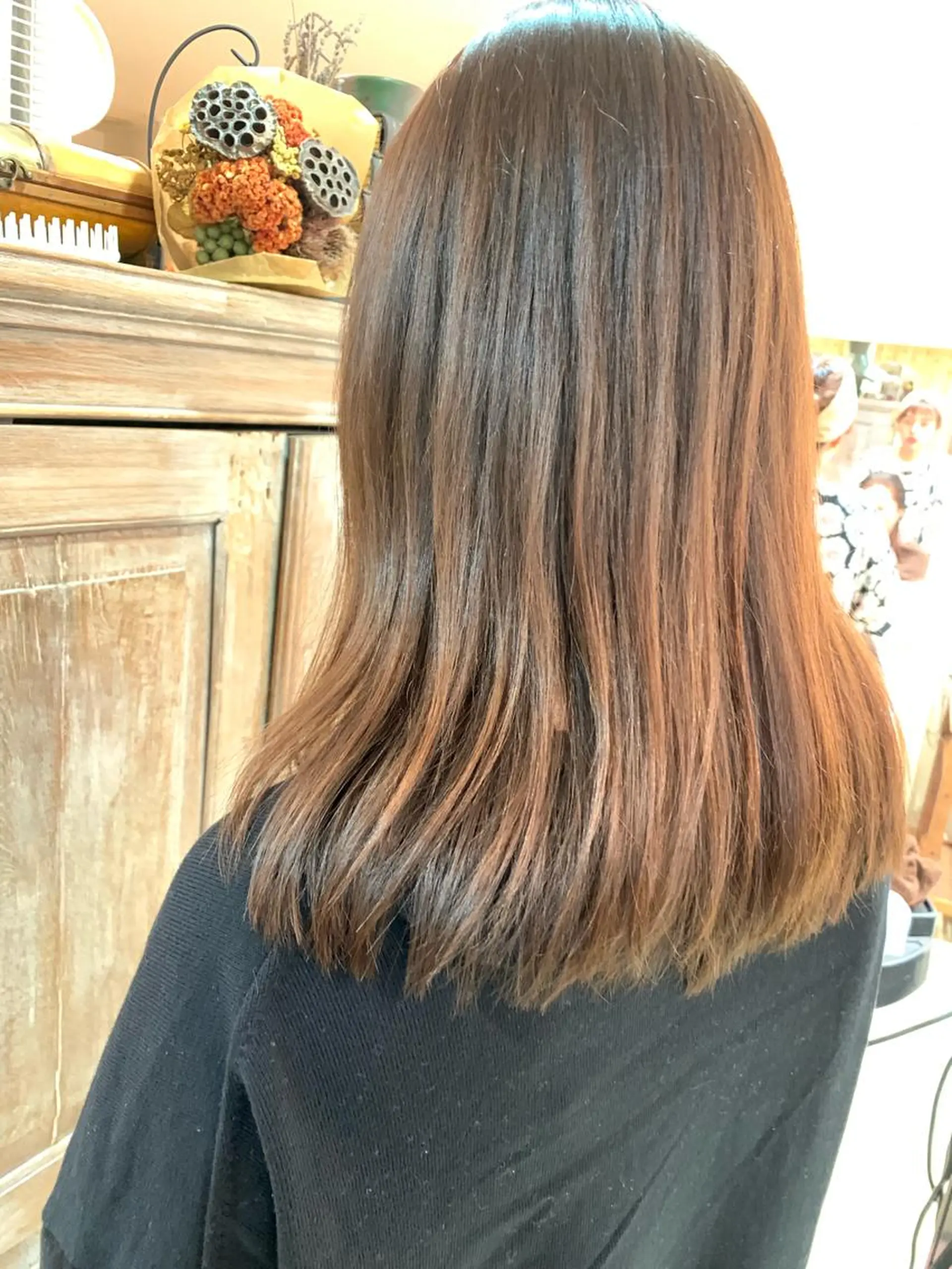 ロング カット ヘアカラー トリートメント ヘッドスパ nishimura makotoのヘアスタイル