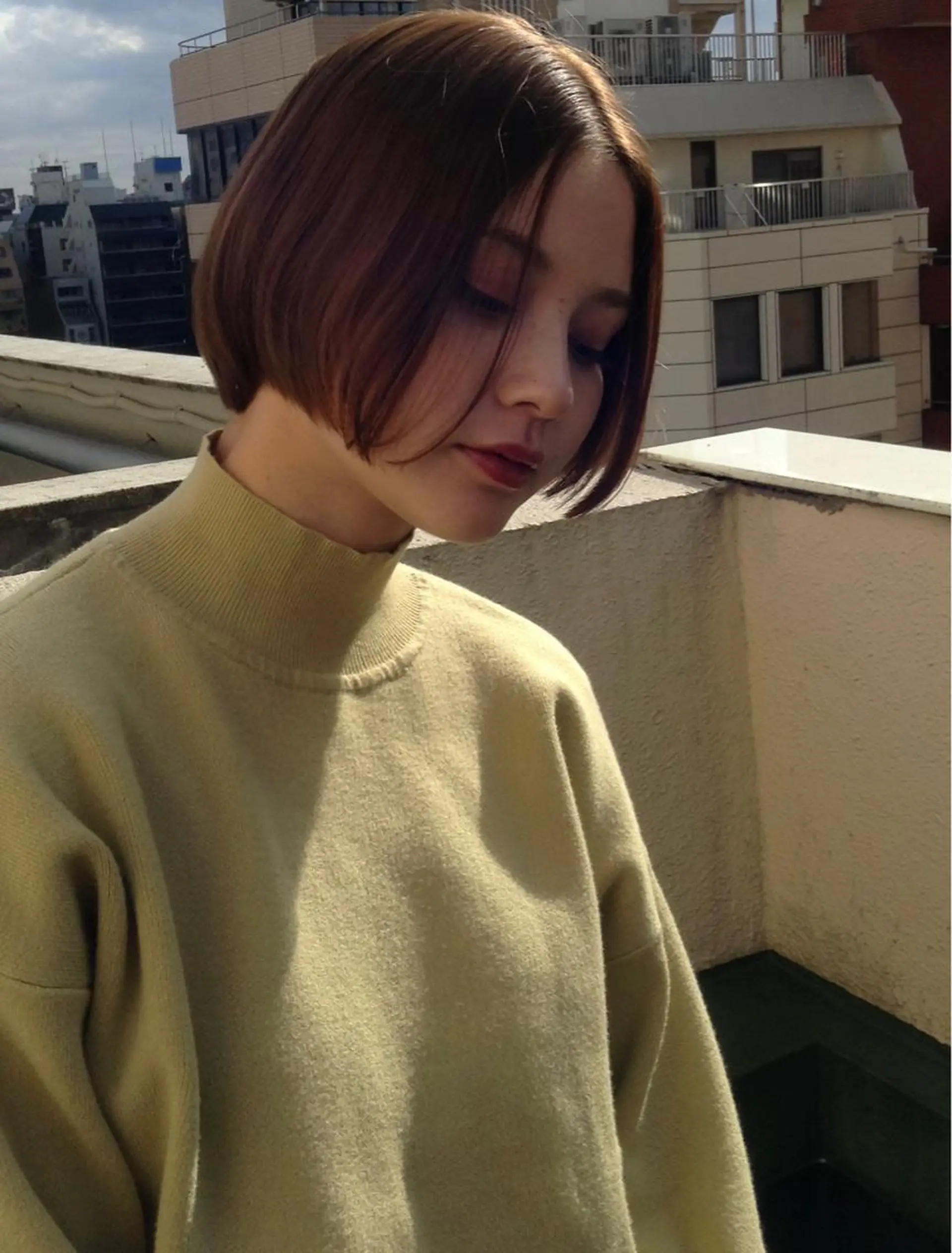 ショート カラー ベージュカラー ショートヘア カット 韓国ヘア🇰🇷 YURIYAのヘアスタイル