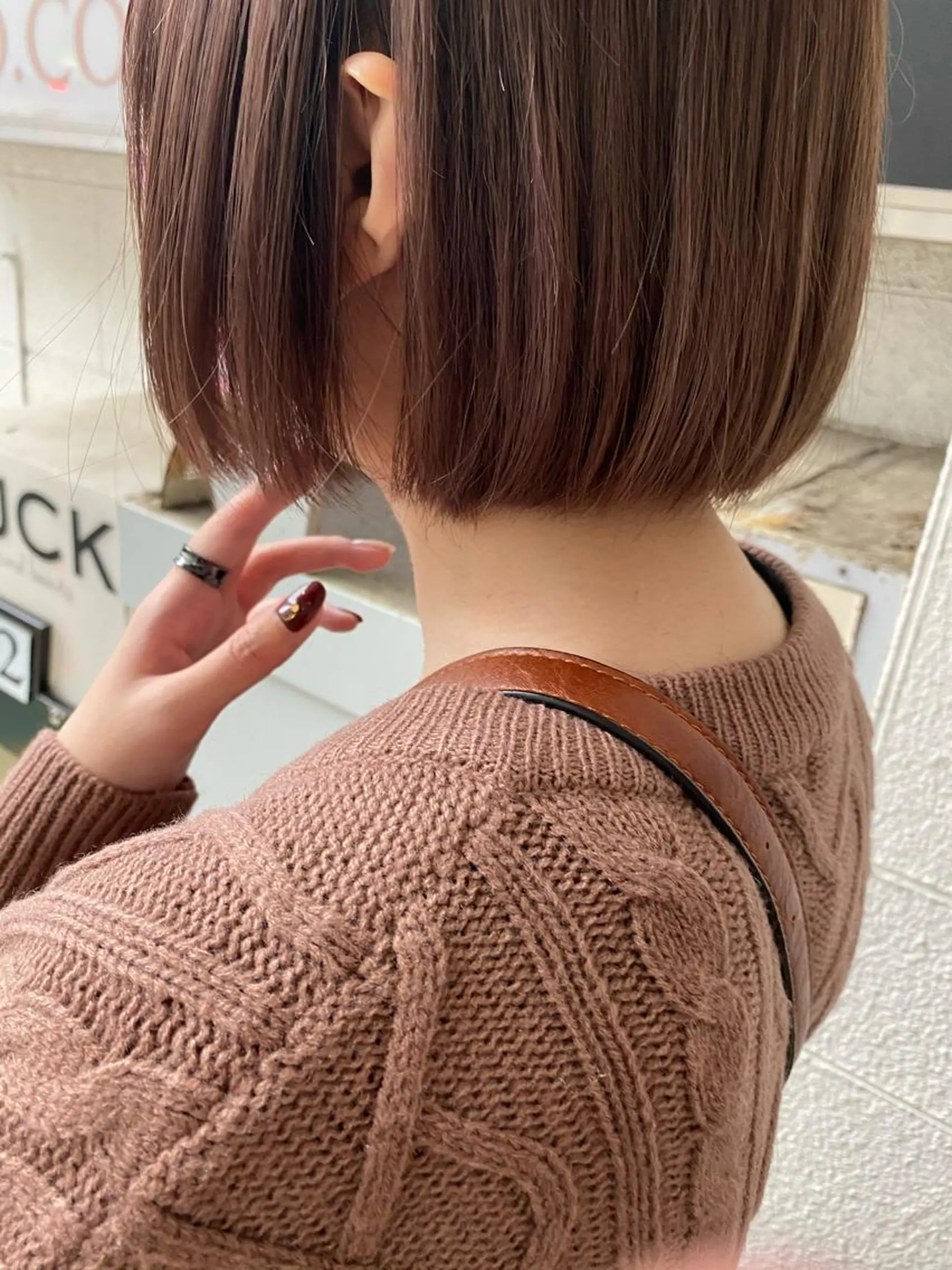 ショート カラー カット ヘアカラー トリートメント レイヤー/ベージュ カラー/ハシモトのヘアスタイル