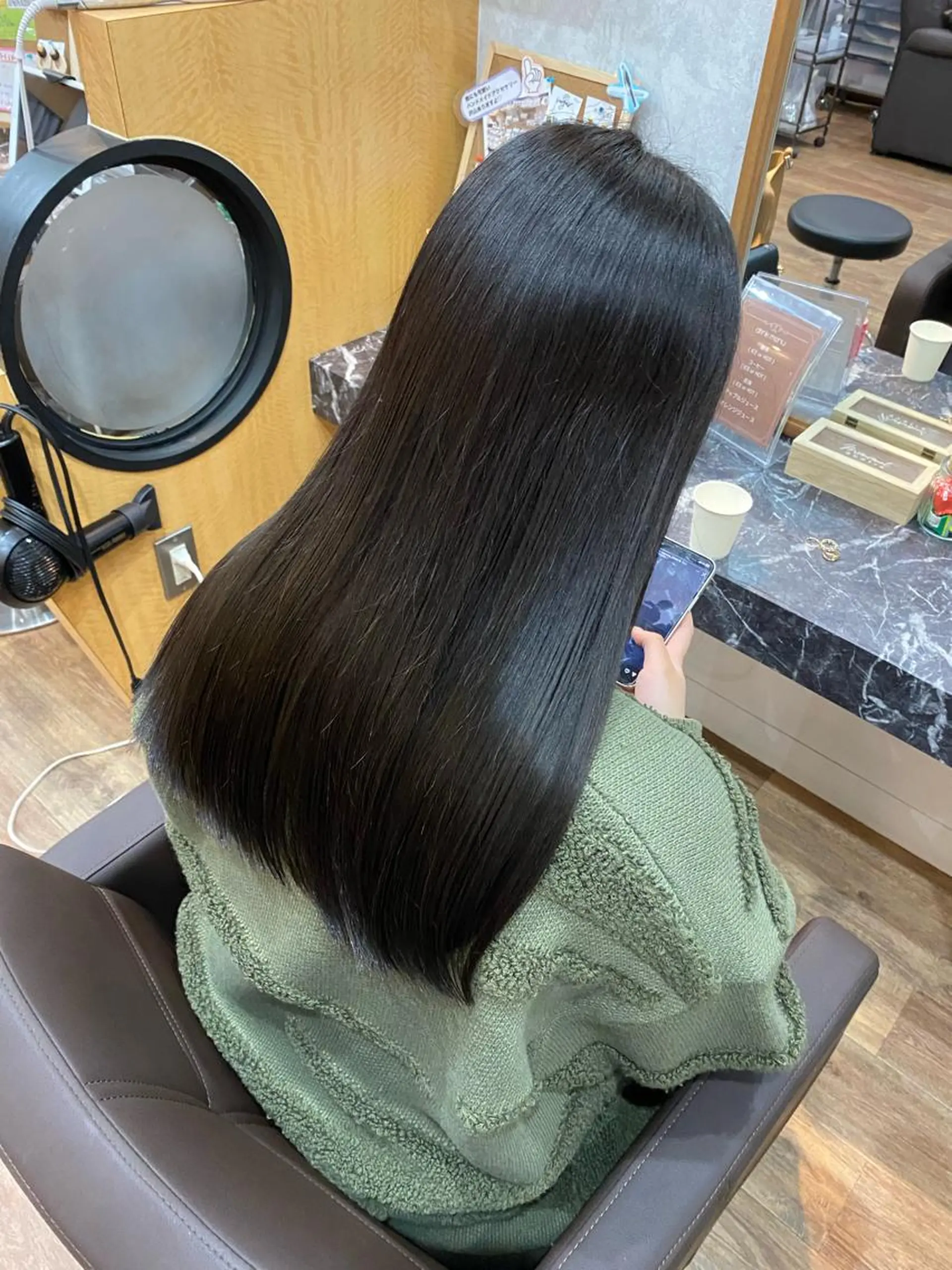 セミロング 縮毛矯正 西田辺/ タカスナオヤのヘアスタイル