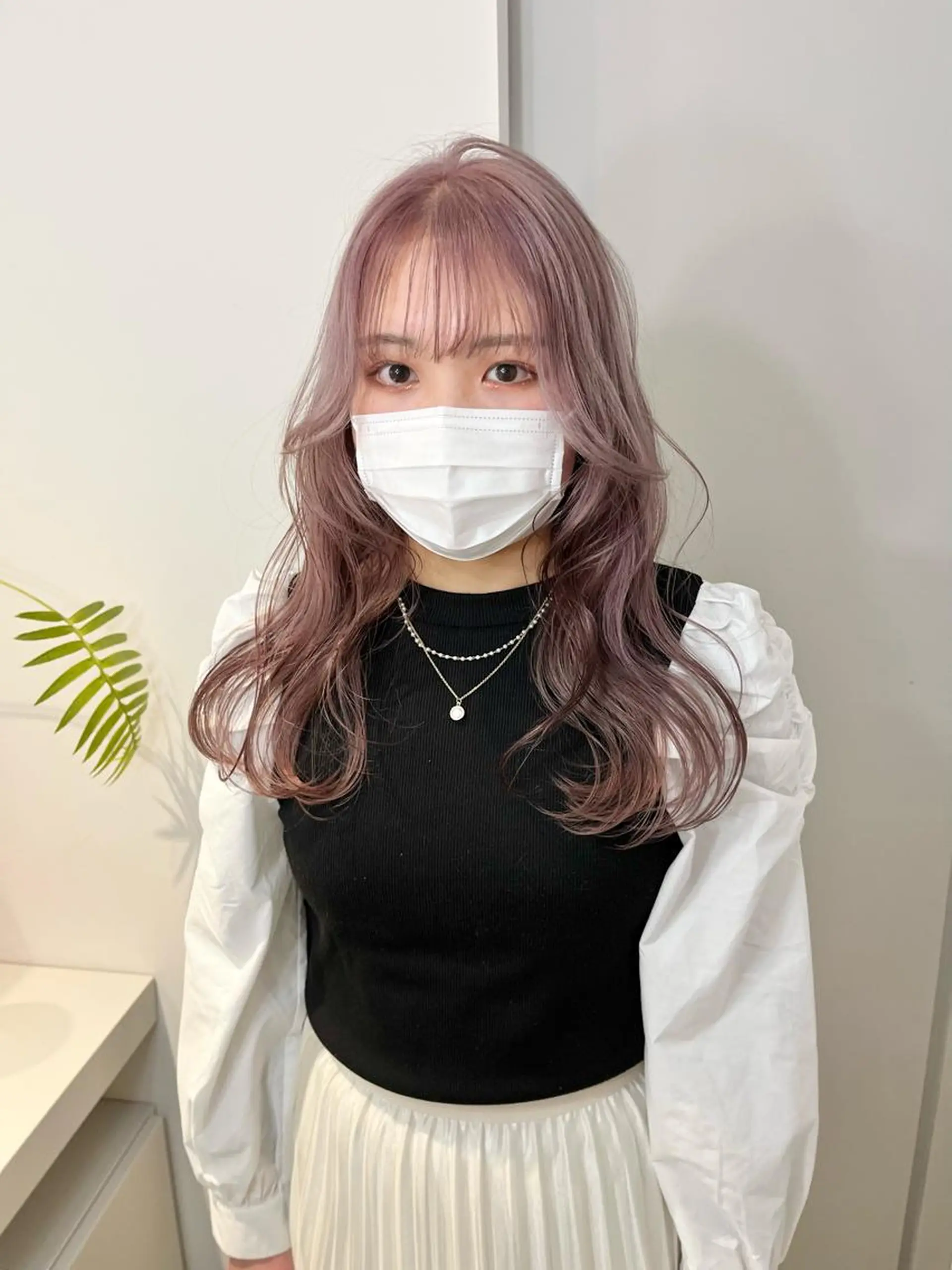 ロング カラー ヘアアレンジ ベージュカラー ブリーチ ラベンダーカラー ラベンダーベージュ ピンクカラー ヘアカラー トリートメント 🎀taro ブリーチなしカラーのヘアスタイル