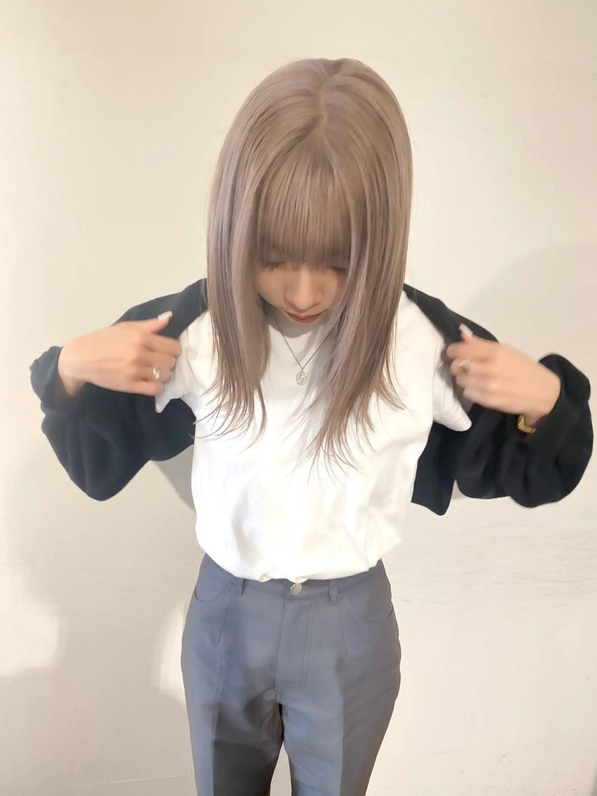 ミディアム カラー レイヤー/パーマ /ウルフ/nabeのヘアスタイル