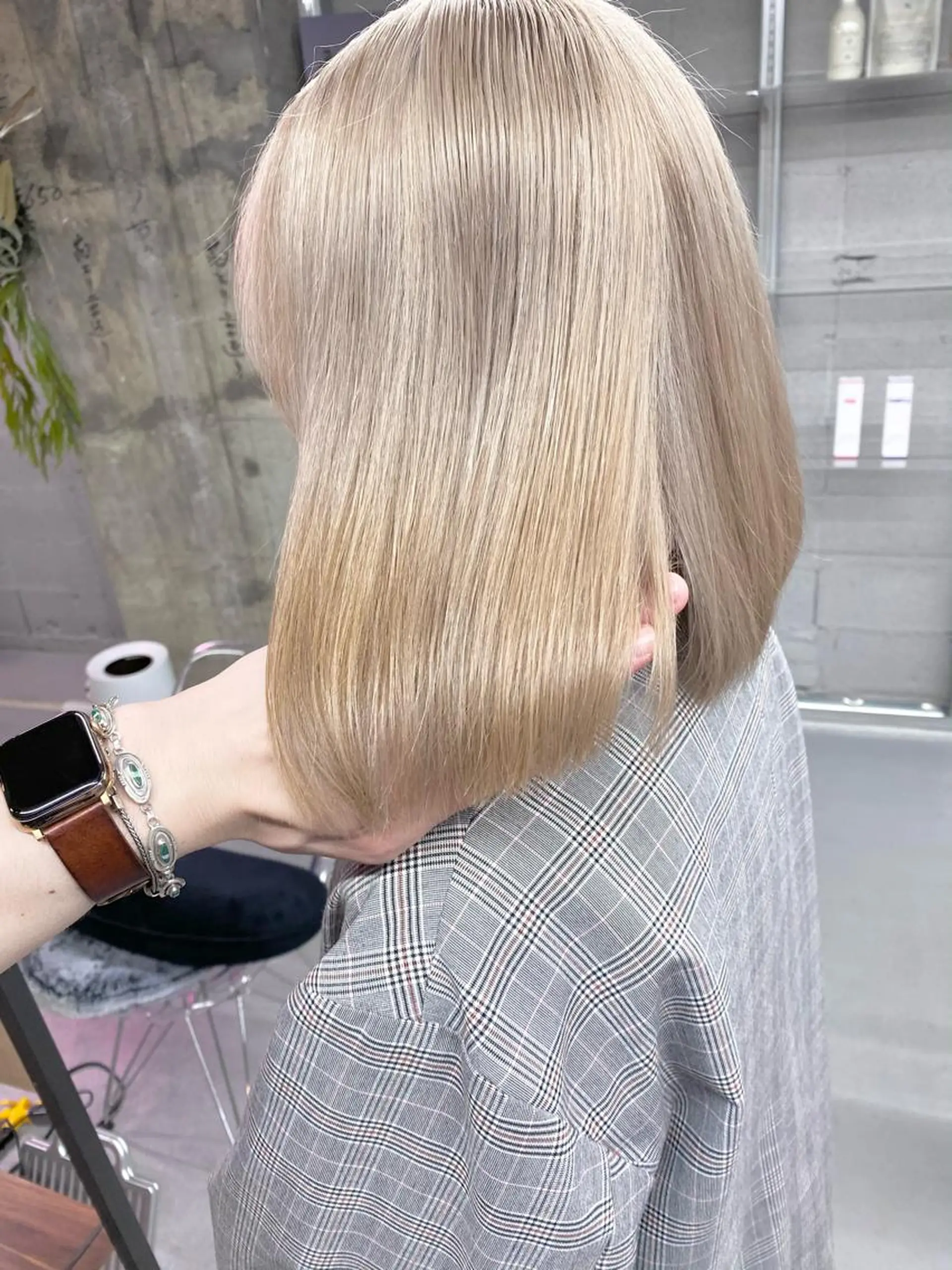 ミディアム カラー ベージュカラー 谷口 優冴のヘアスタイル