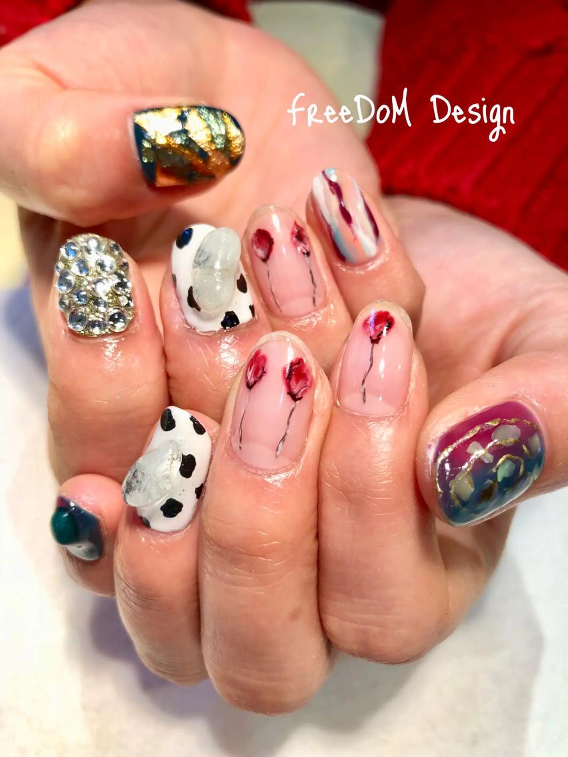 ネイル アートネイル ハンドネイル ＦreeDoＭ   Design所属・W KUMIのネイルデザイン