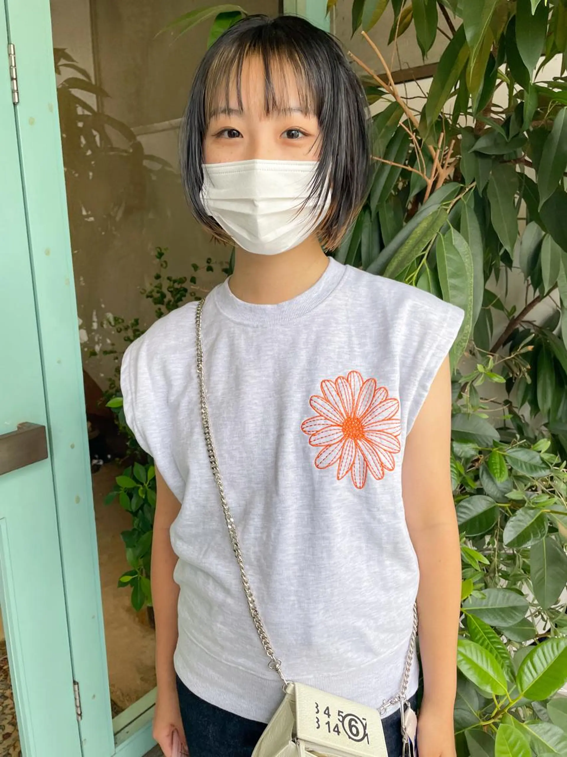 ショート カラー パーマ/レイヤー 岩山丈一郎のヘアスタイル